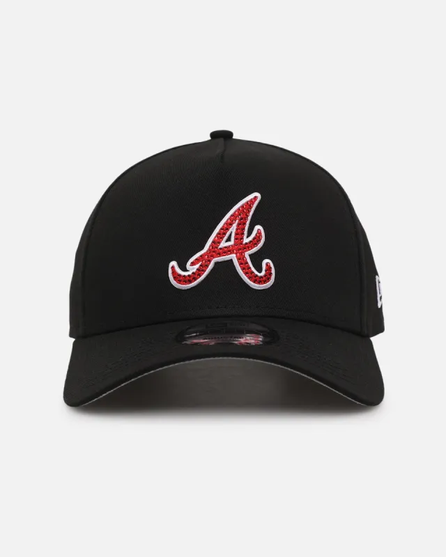 New Era Atlanta Braves 'Diamante' 9FORTY A-Frame Snapback Black sold by Culture Kings
