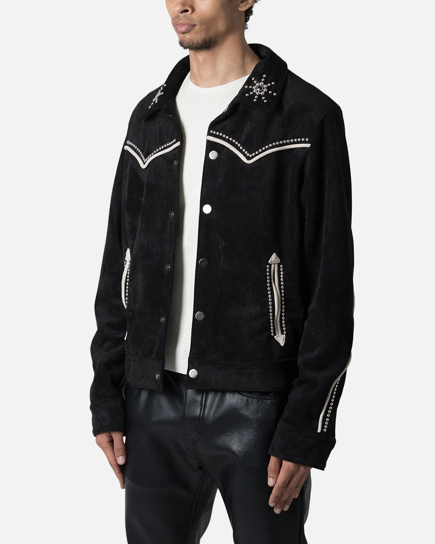 MNML Suede Collared Jacket Black sold by Culture Kings product image thumbnail 2