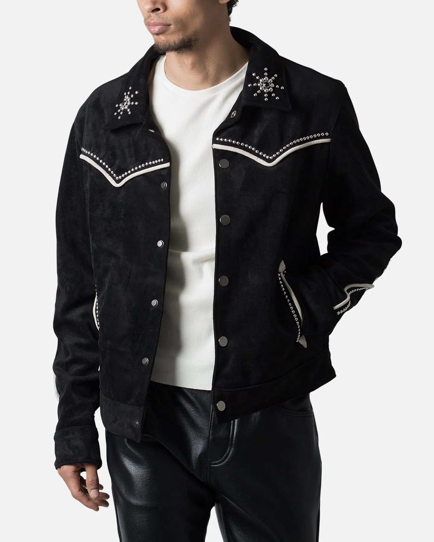 MNML Suede Collared Jacket Black sold by Culture Kings product image thumbnail 5