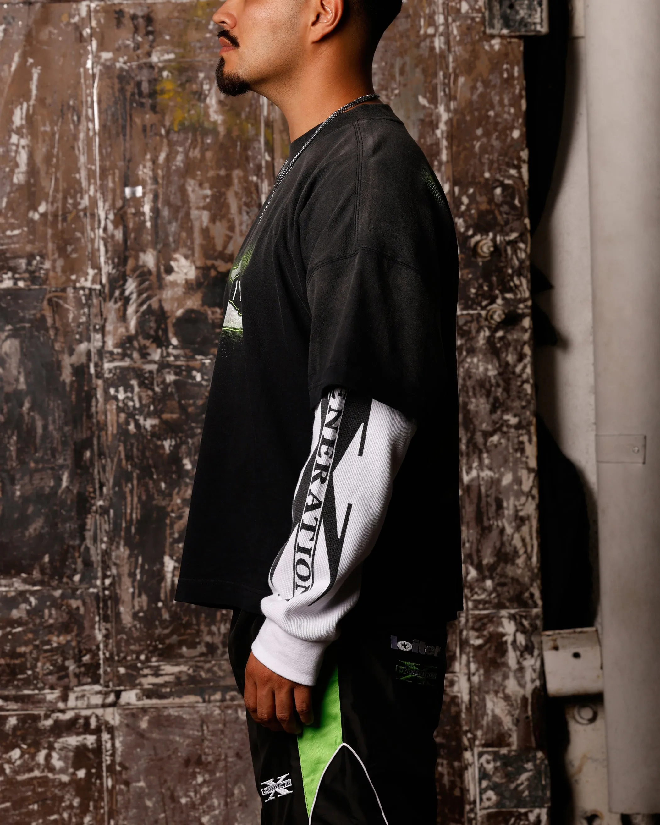 Loiter X WWE DX Generation Long Sleeve Vintage T-Shirt Black/White sold by Culture Kings product image thumbnail 5