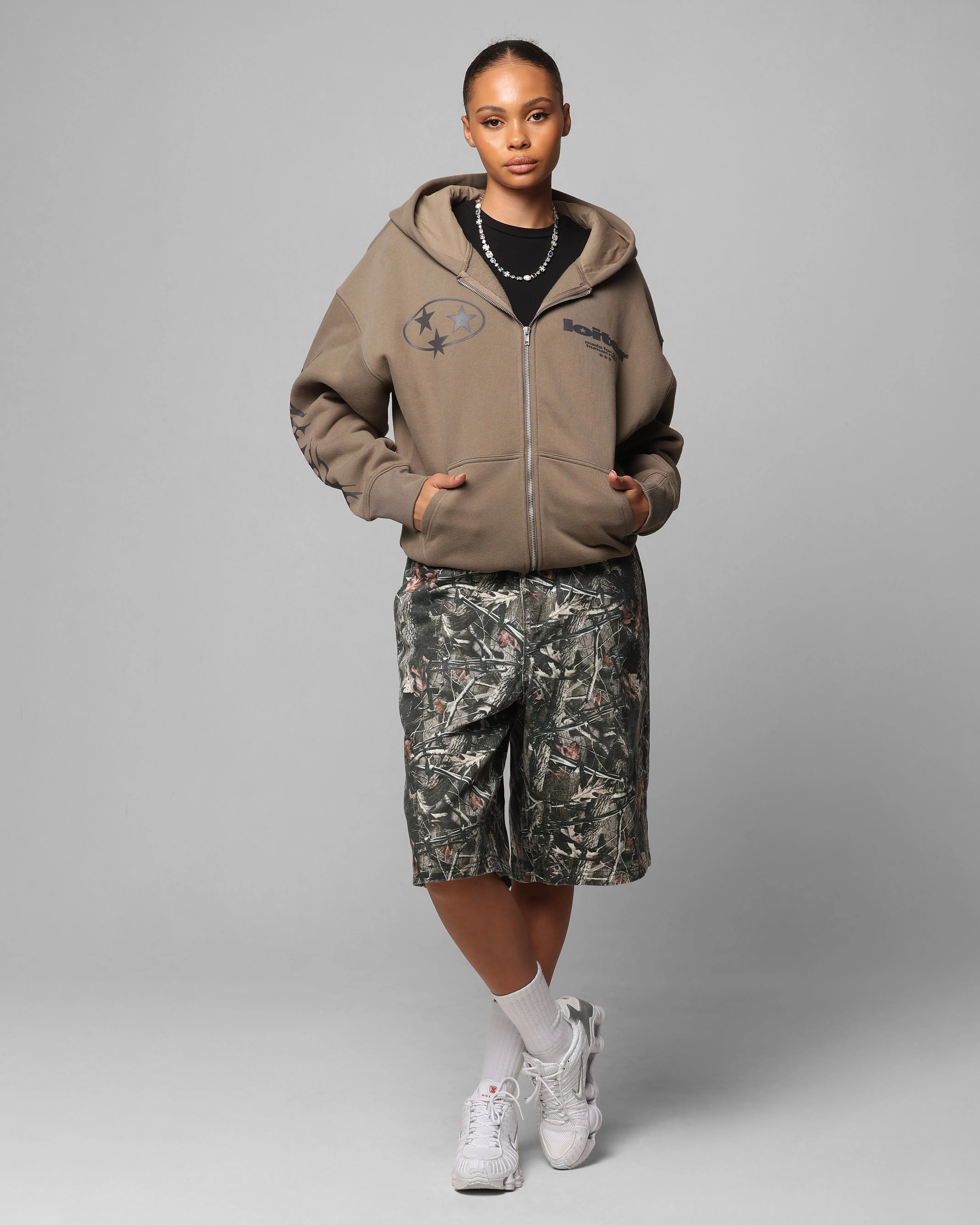 Loiter Solar Zip Hoodie Brown sold by Culture Kings product image thumbnail 3