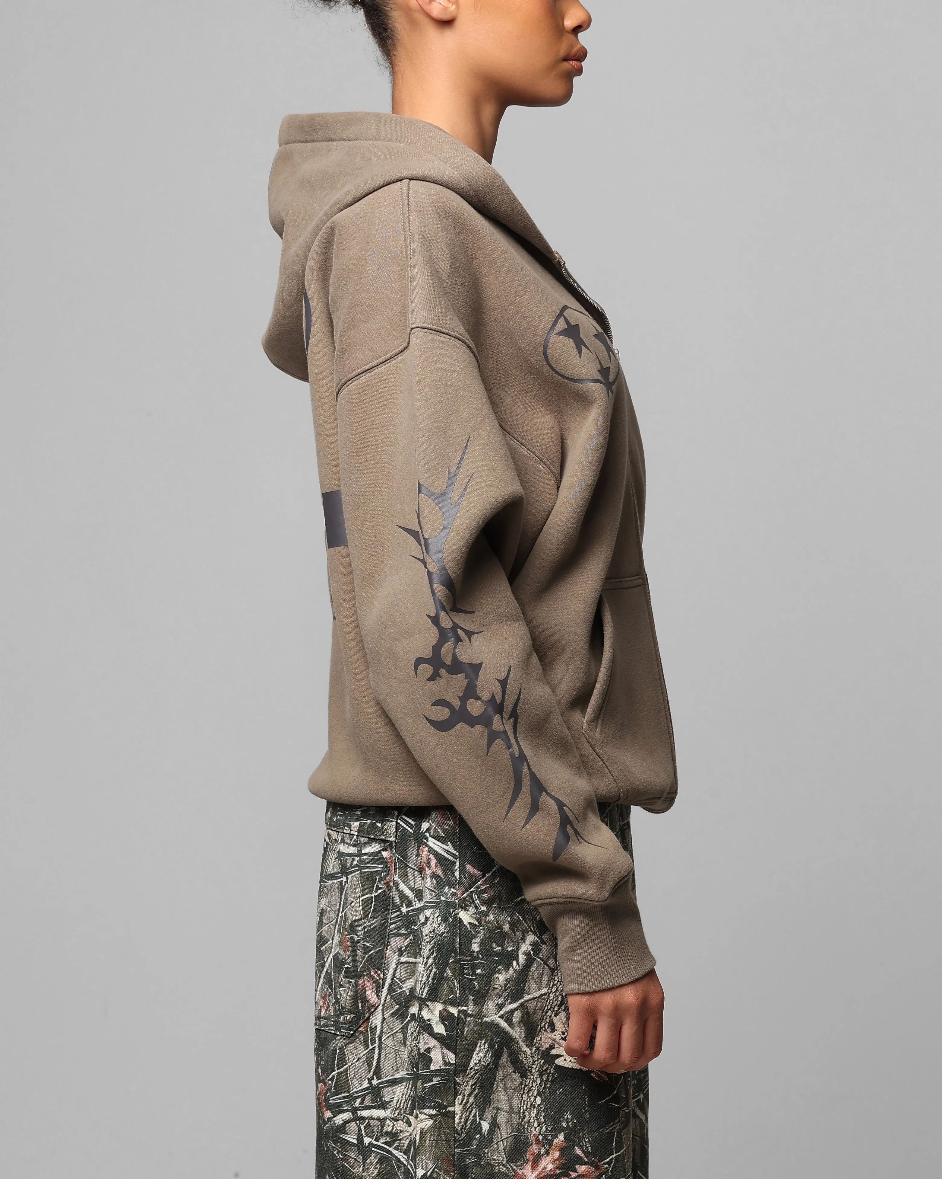 Loiter Solar Zip Hoodie Brown sold by Culture Kings product image thumbnail 5