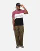Carre Boost Panel T-Shirt Maroon/White/Black sold by Culture Kings