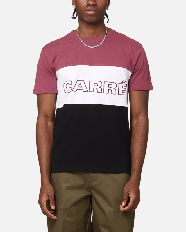 Carre Boost Panel T-Shirt Maroon/White/Black sold by Culture Kings