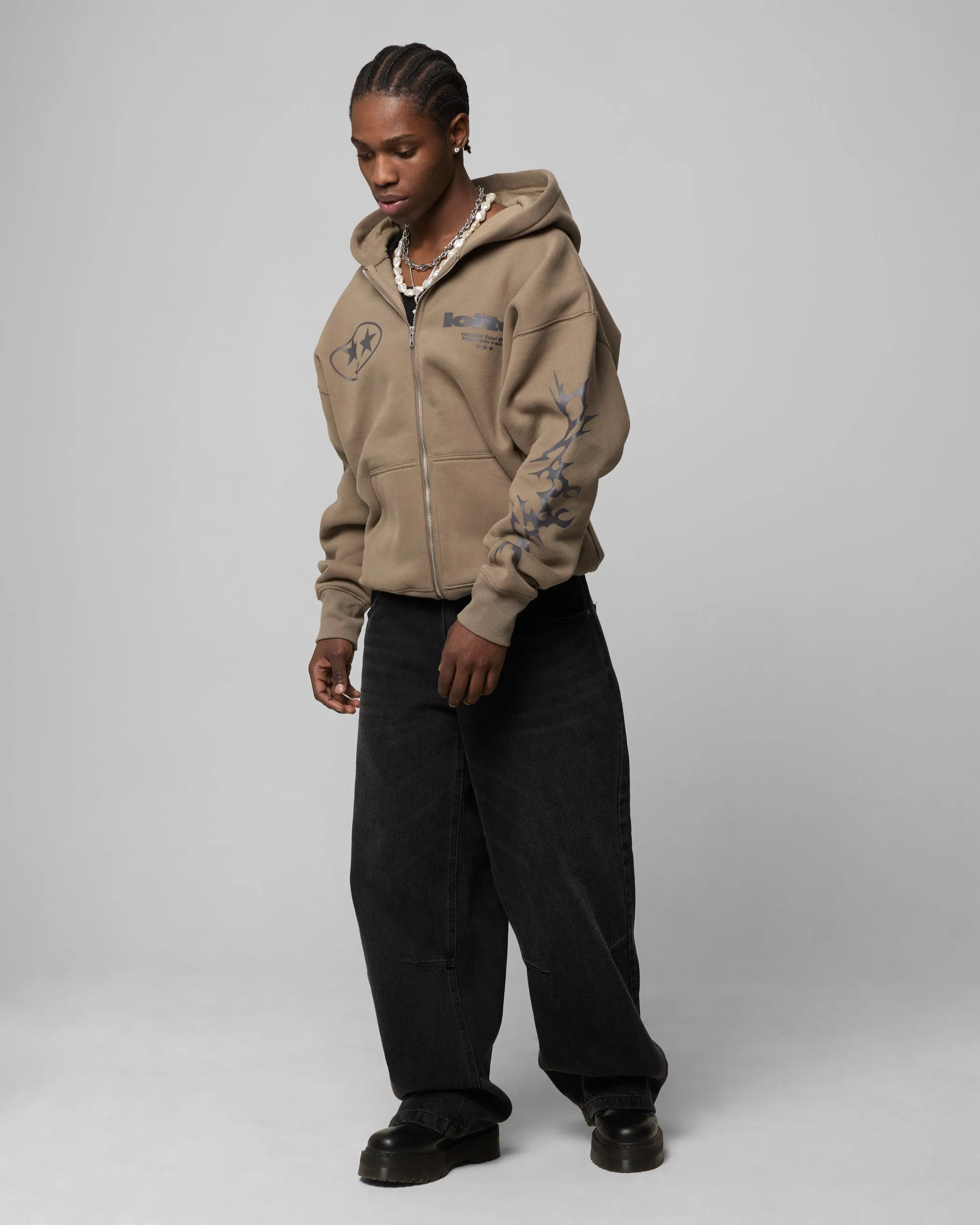 Loiter Solar Zip Hoodie Brown sold by Culture Kings product image thumbnail 3