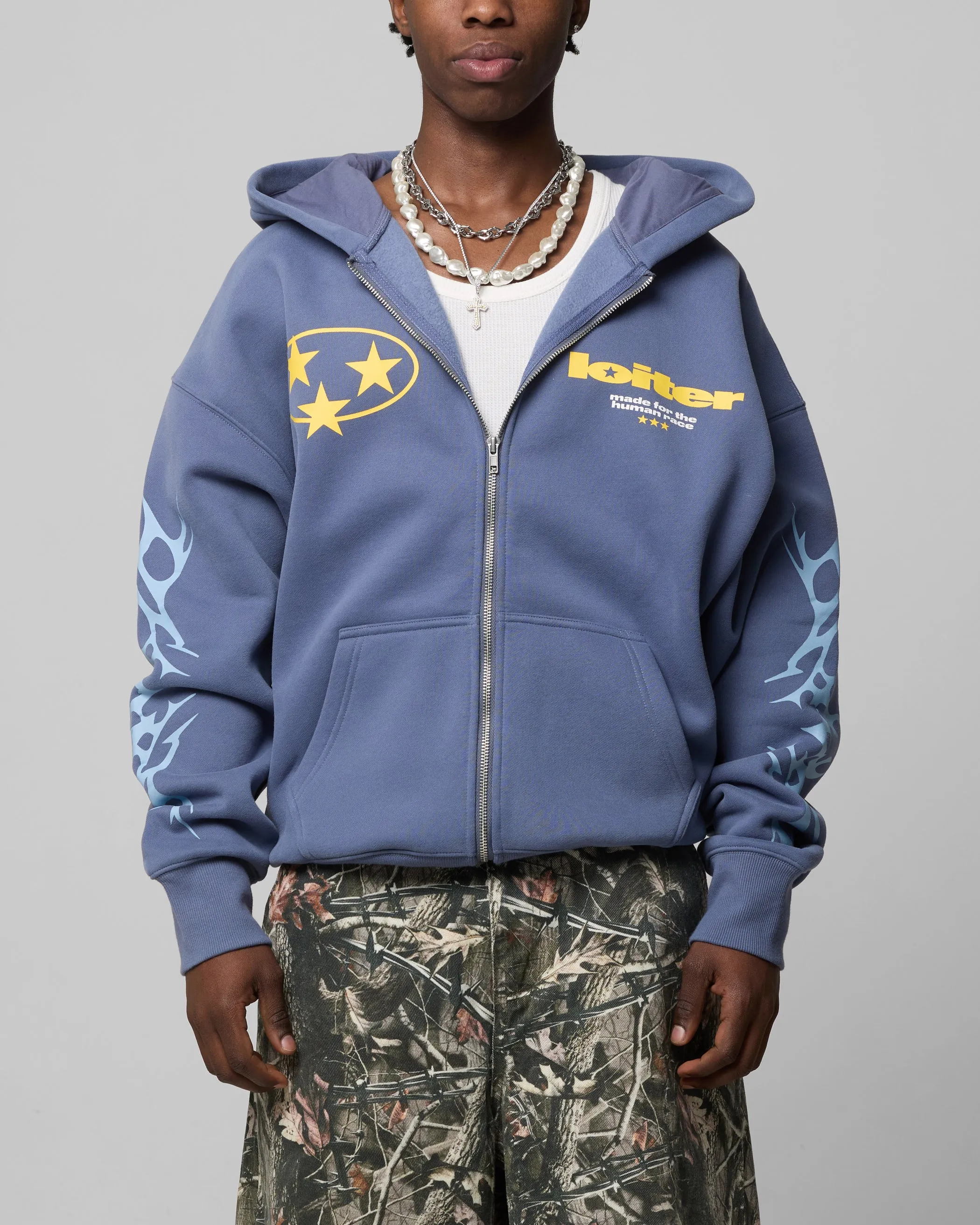 Loiter Solar Zip Hoodie Blue sold by Culture Kings