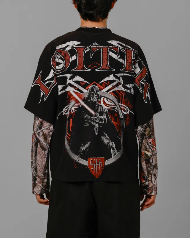 Loiter Star Wars Vader Boxy T-Shirt Washed Black sold by Culture Kings