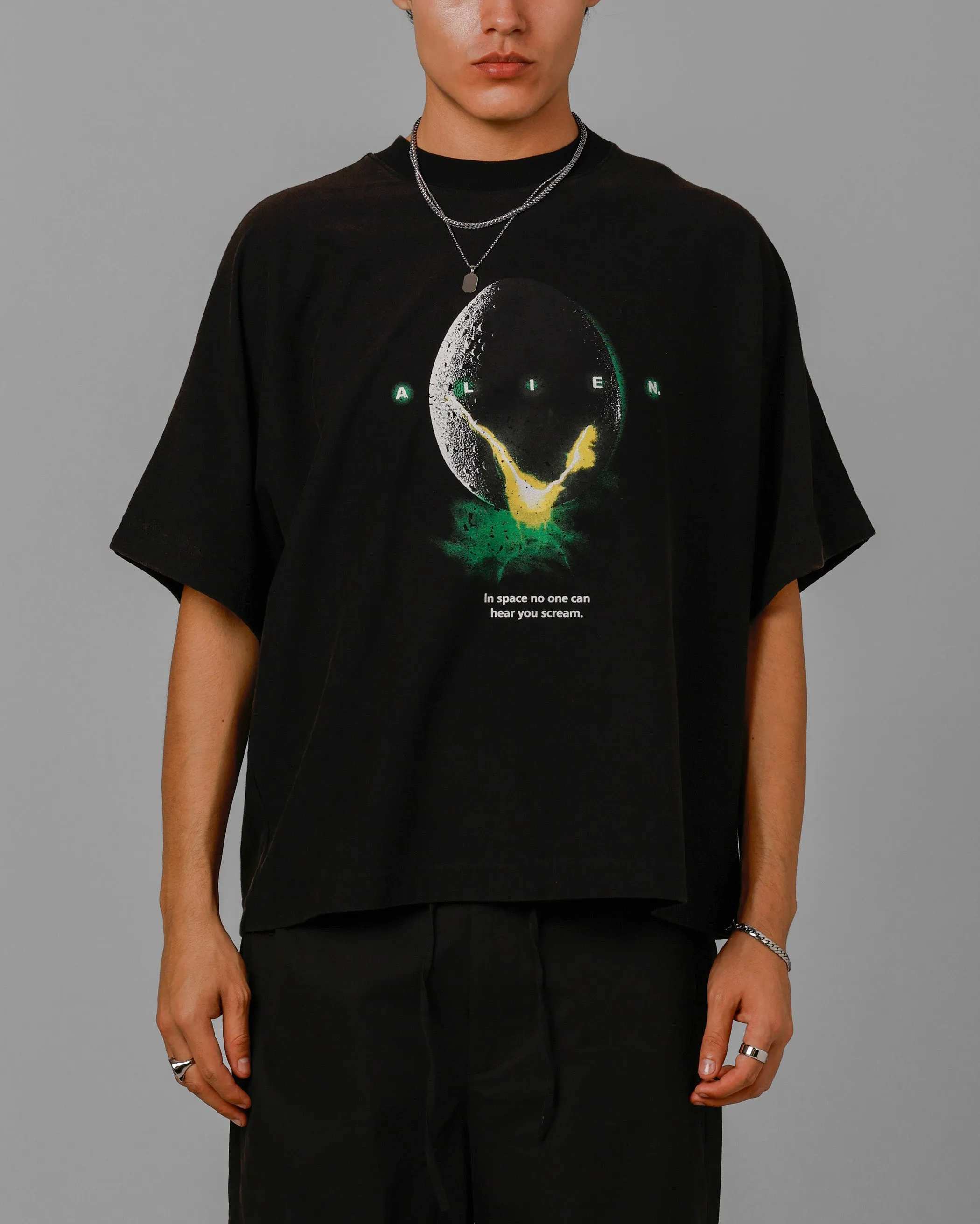 Loiter Alien Boxy T-Shirt Washed Black sold by Culture Kings product image thumbnail 2