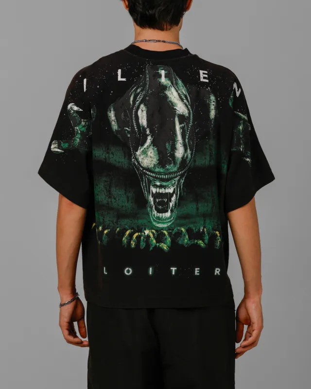 Loiter Alien Boxy T-Shirt Washed Black sold by Culture Kings