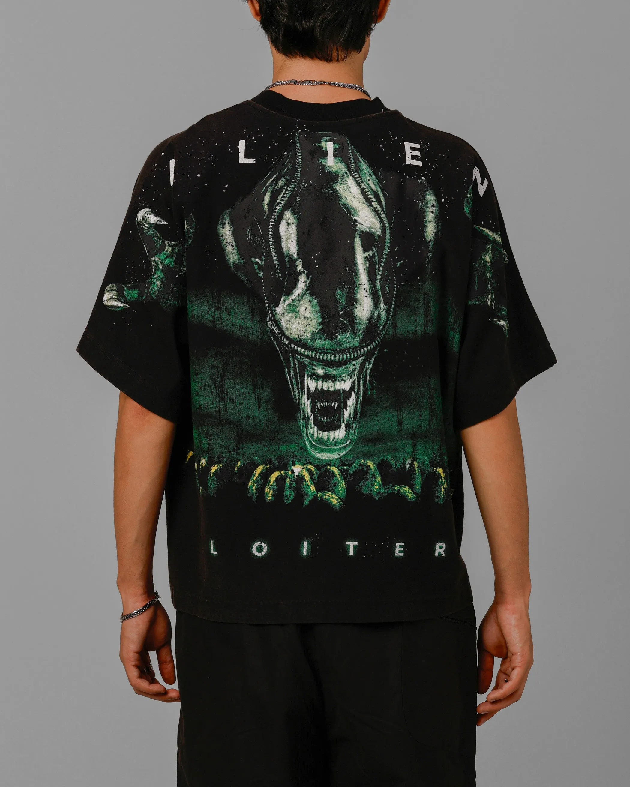Loiter Alien Boxy T-Shirt Washed Black sold by Culture Kings