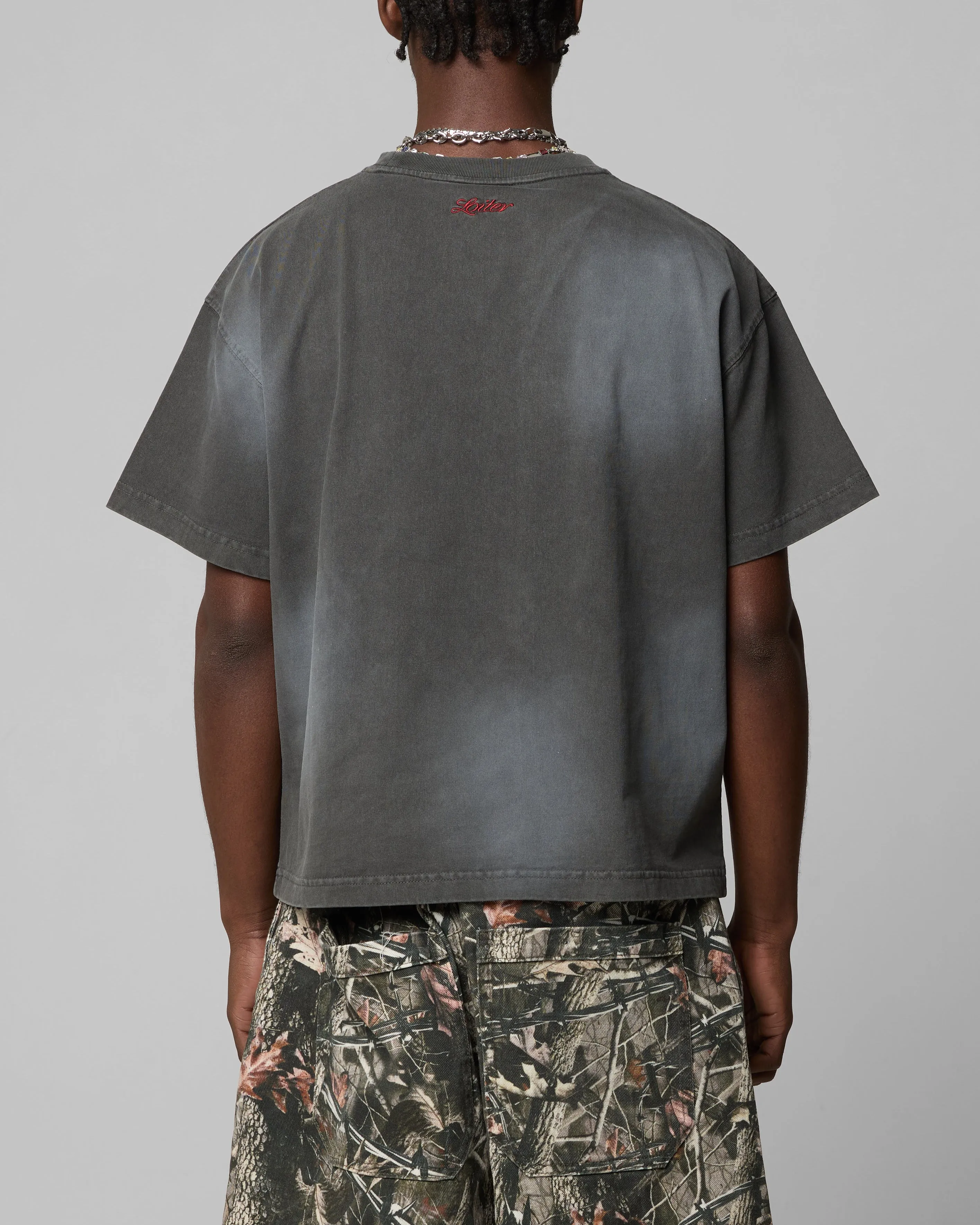 Loiter Boxer Fitted T-Shirt Black Wash sold by Culture Kings product image thumbnail 2