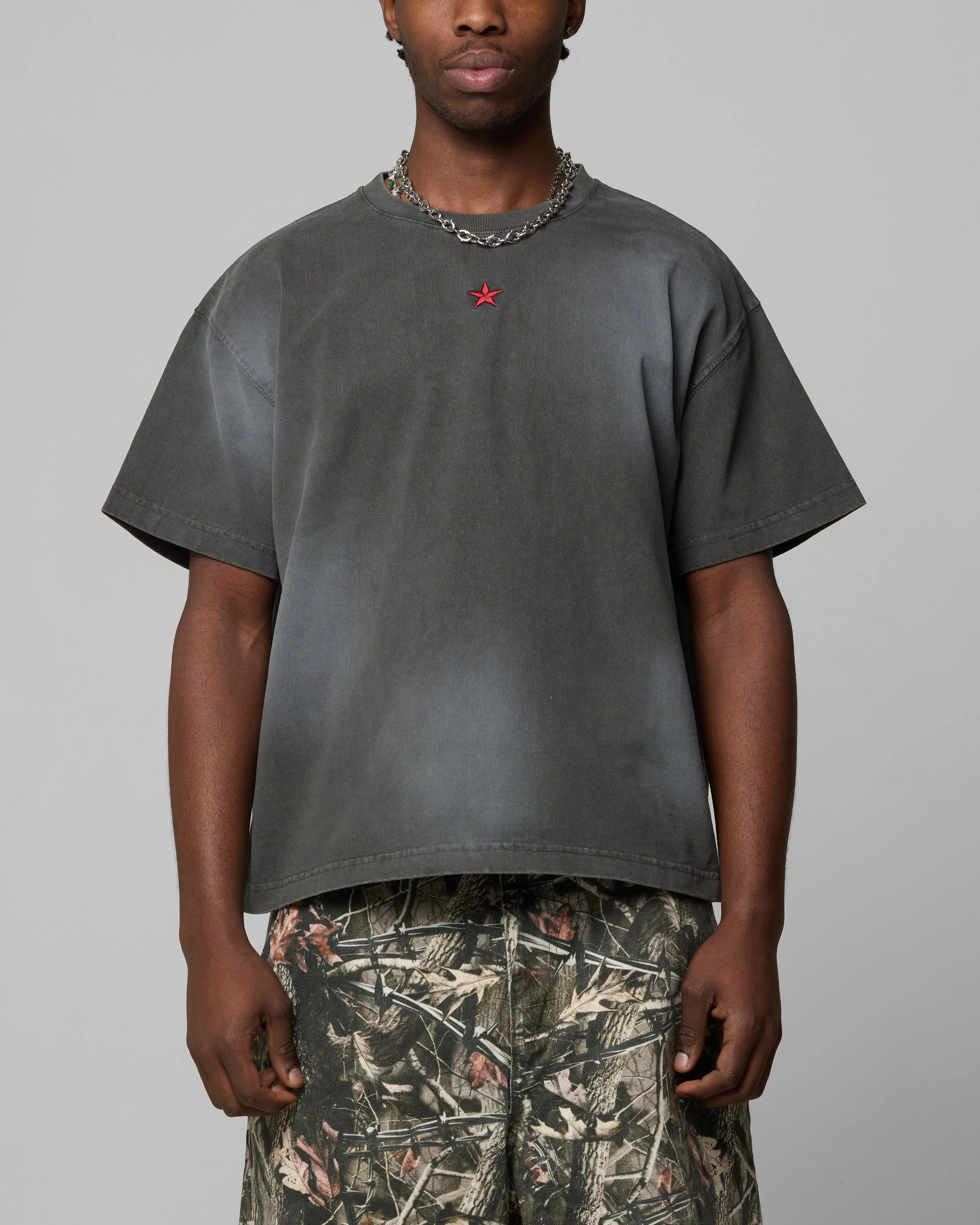 Loiter Boxer Fitted T-Shirt Black Wash sold by Culture Kings