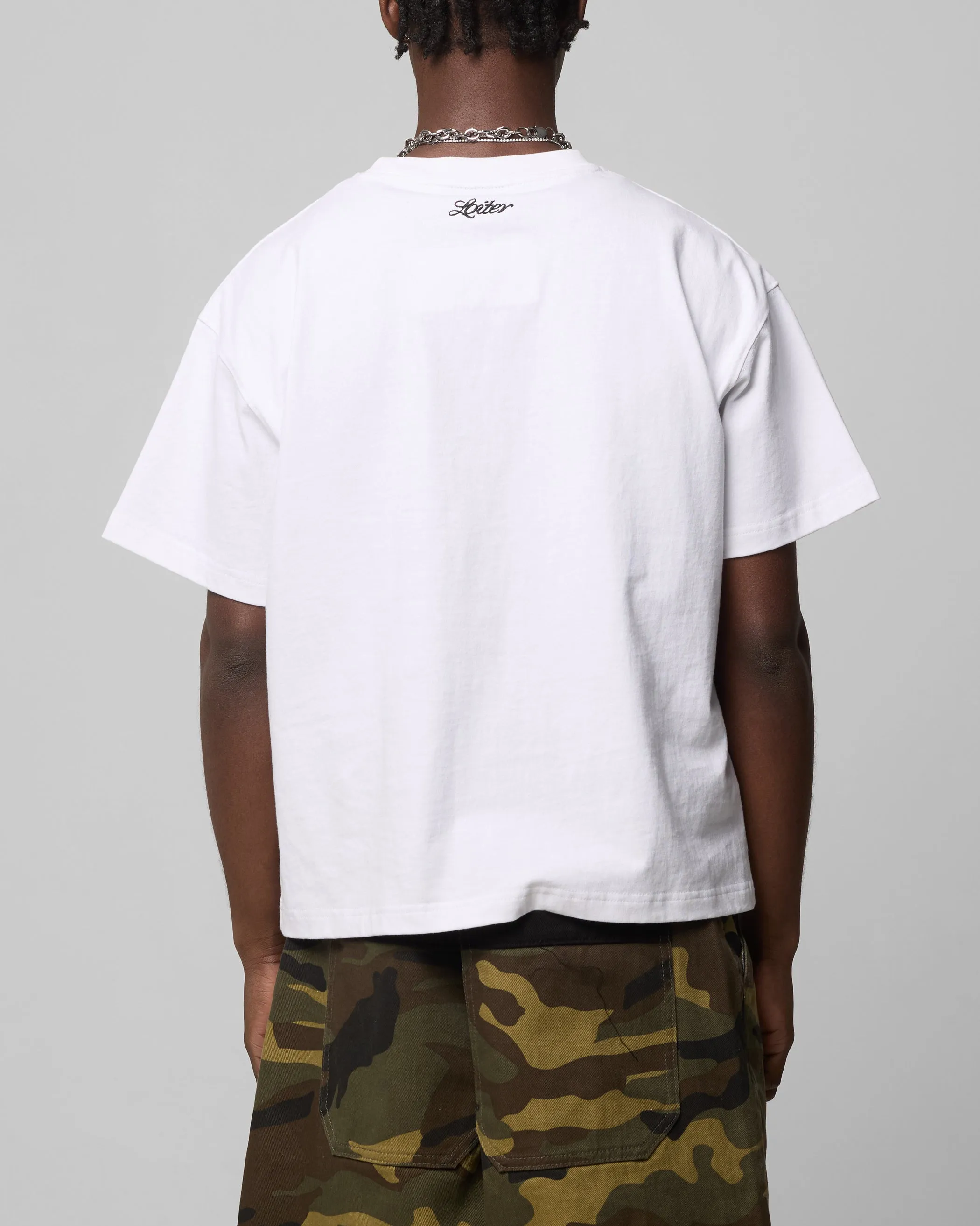 Loiter Boxer Fitted T-Shirt White sold by Culture Kings product image thumbnail 3