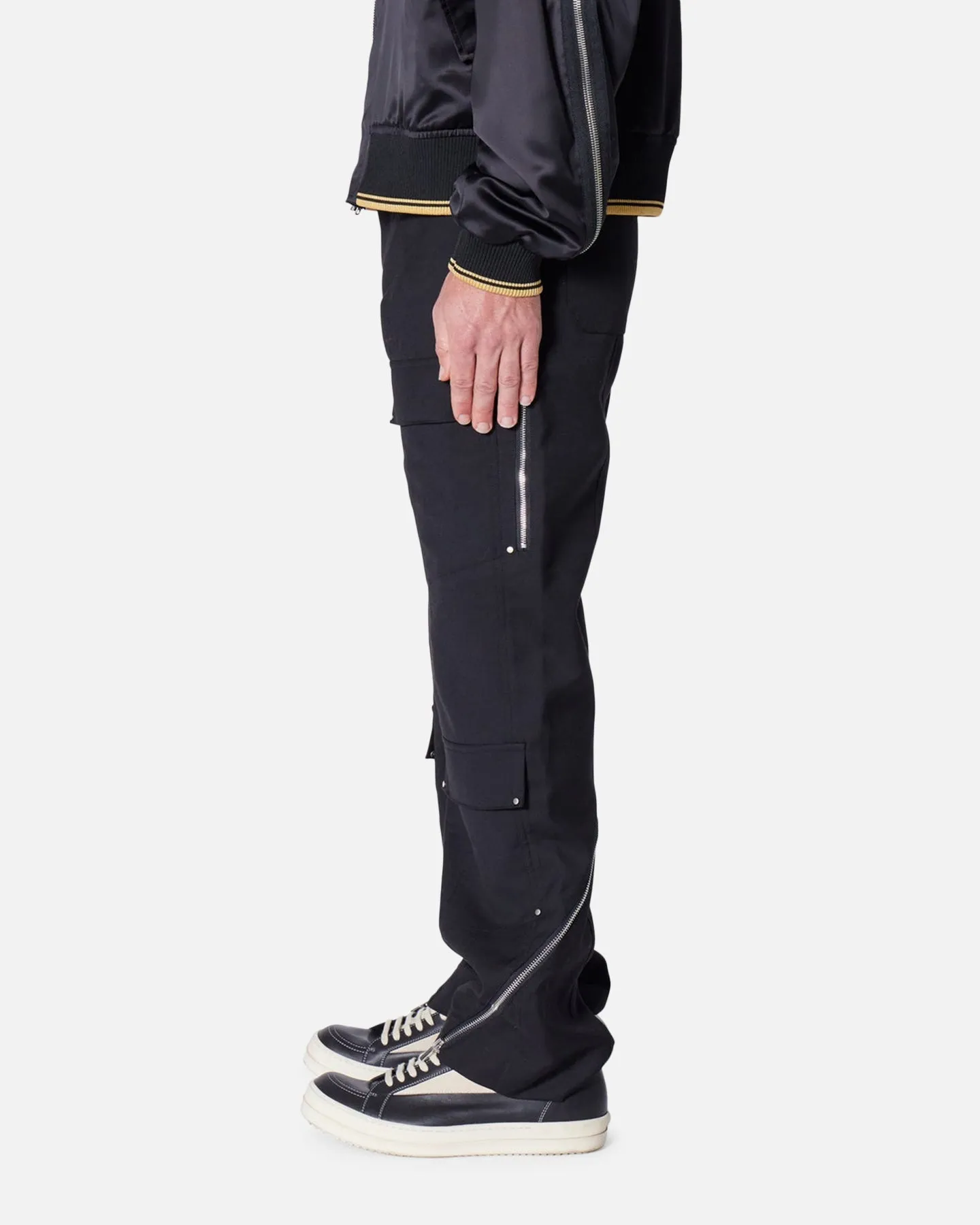 MNML Angled Zip Cargo Pants Black sold by Culture Kings product image thumbnail 3