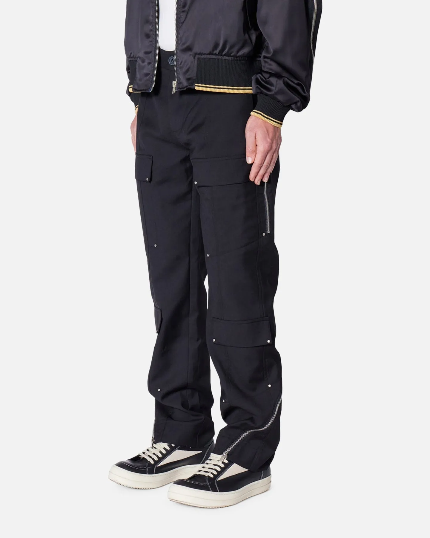 MNML Angled Zip Cargo Pants Black sold by Culture Kings product image thumbnail 2