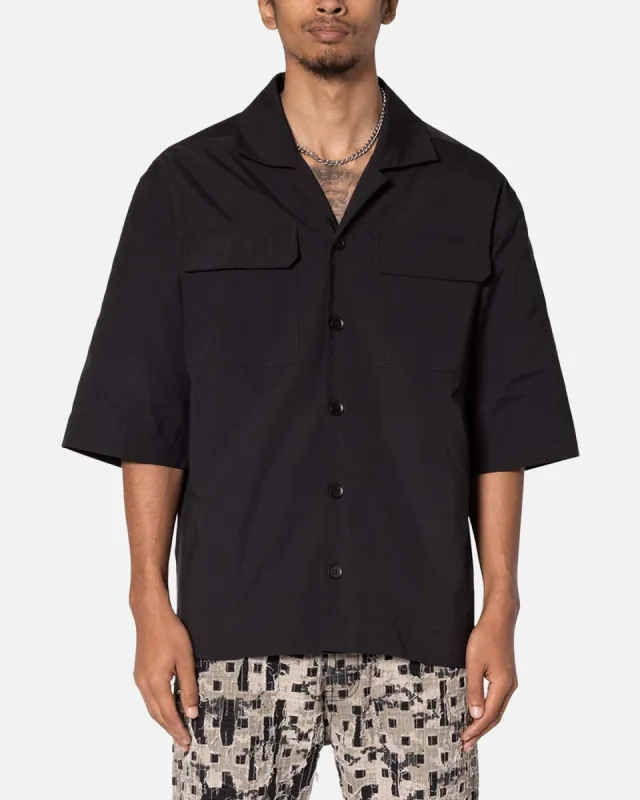 MNML Lined Woven Nylon Button Up Shirt Black sold by Culture Kings