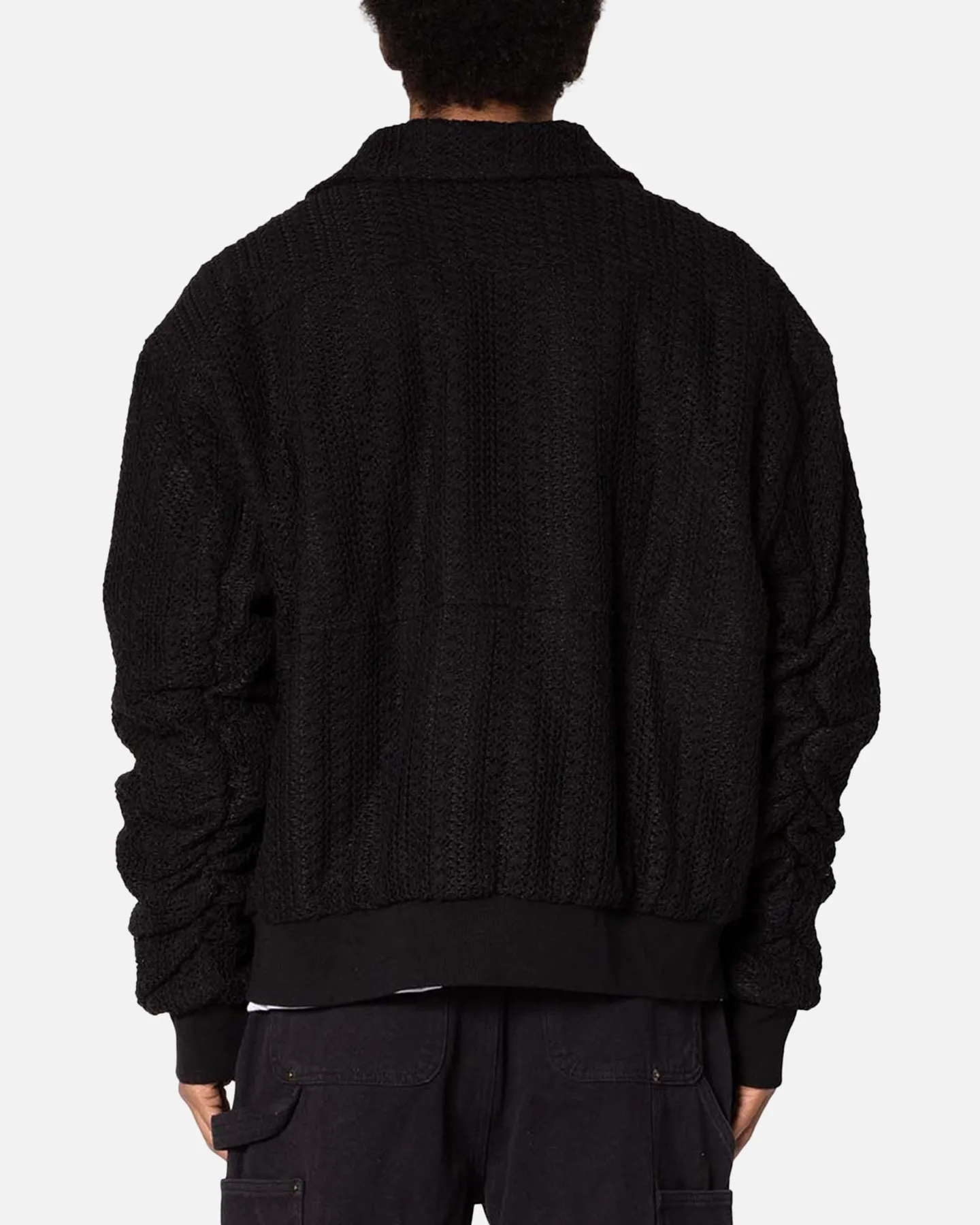 MNML Crochet Bomber Jacket Black sold by Culture Kings product image thumbnail 4