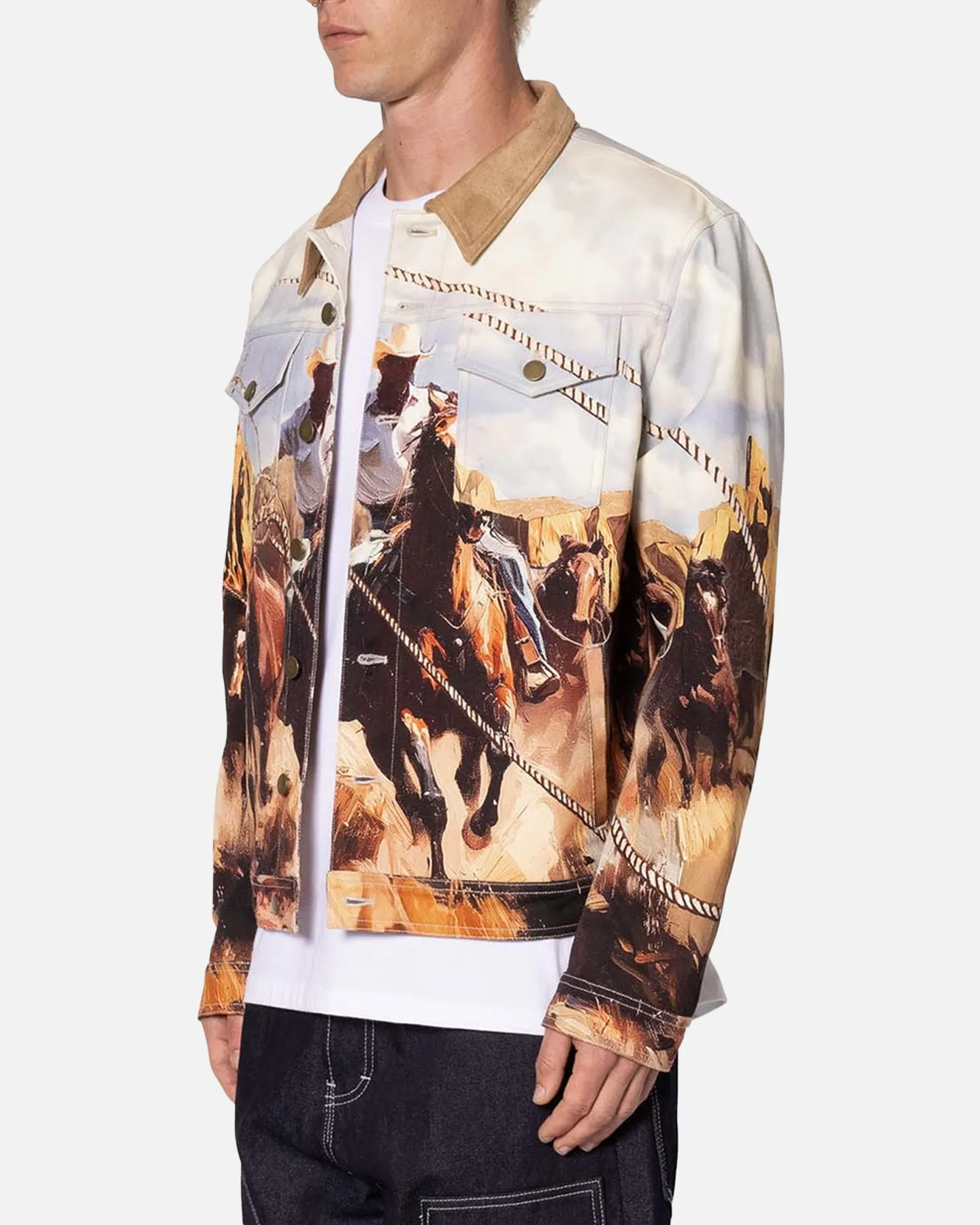 MNML Cowboy Print Trucker Jacket Multi sold by Culture Kings product image thumbnail 2