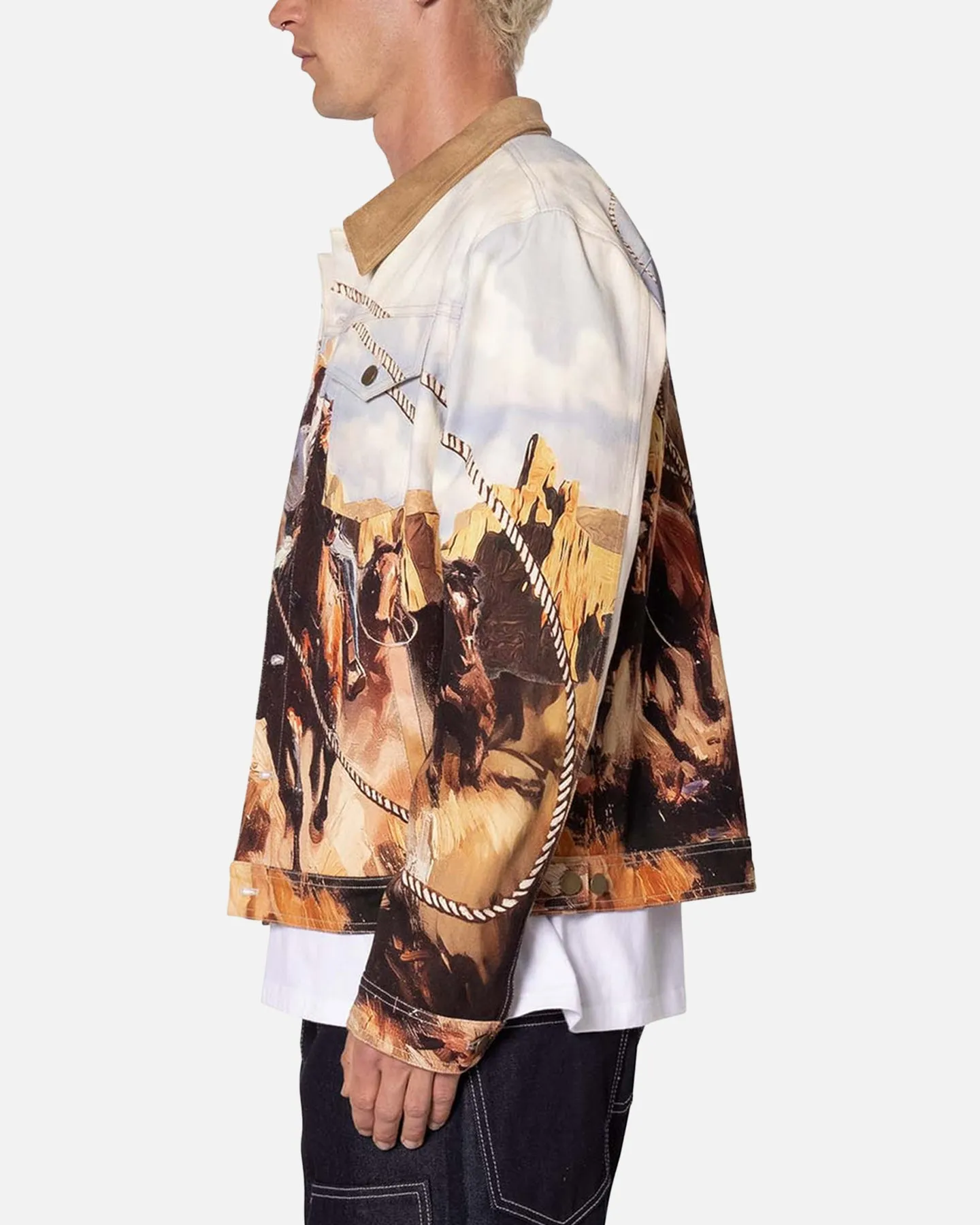 MNML Cowboy Print Trucker Jacket Multi sold by Culture Kings product image thumbnail 3