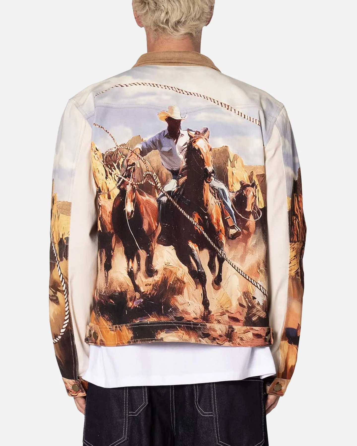 MNML Cowboy Print Trucker Jacket Multi sold by Culture Kings product image thumbnail 4
