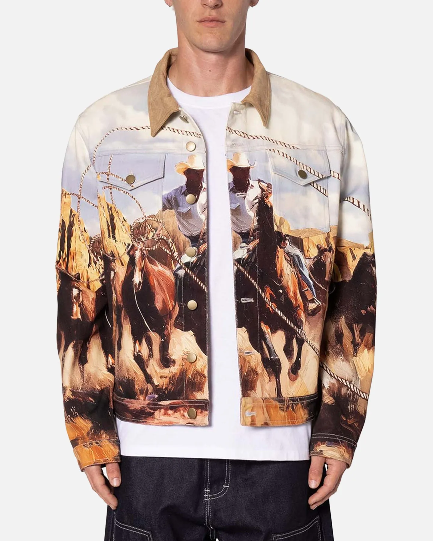 MNML Cowboy Print Trucker Jacket Multi sold by Culture Kings
