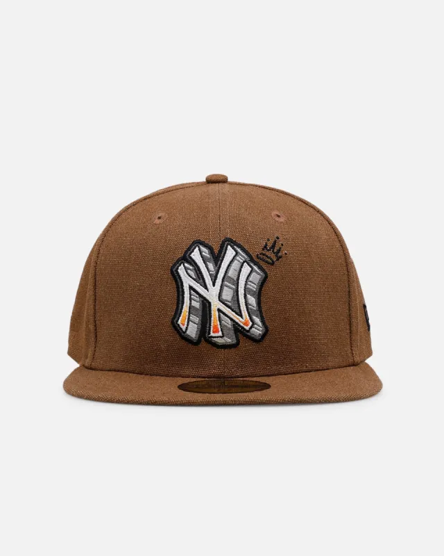 New Era New York Yankees 'Scribble' 59FIFTY Fitted Brown sold by Culture Kings