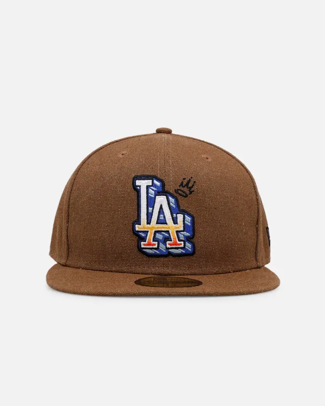 New Era Los Angeles Dodgers 'Scribble' 59FIFTY Fitted Brown sold by Culture Kings