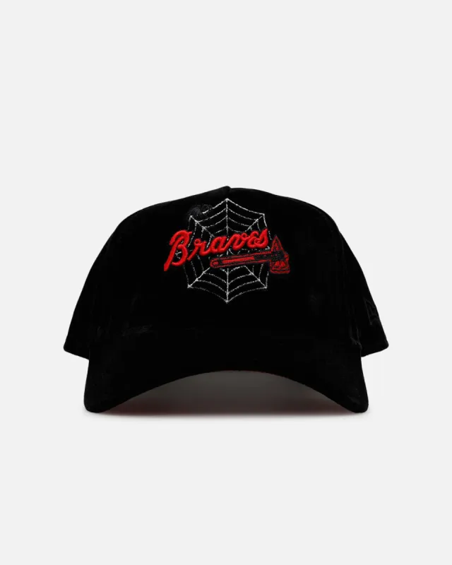 New Era Atlanta Braves 'Spider Web' 9FORTY A-Frame Snapback Black/Red sold by Culture Kings