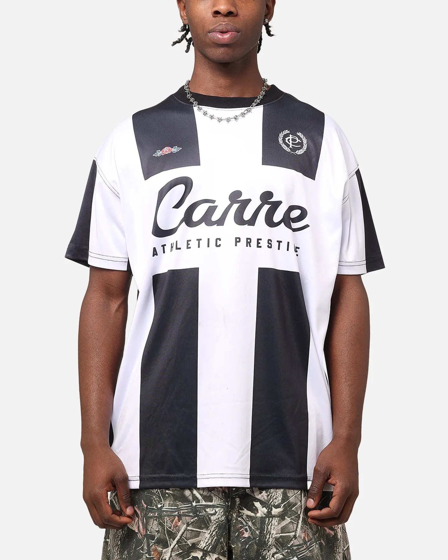Carre Prestige Football T-Shirt Black/White sold by Culture Kings