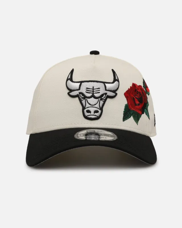 New Era Chicago Bulls 'Chrome Black Roses' 9FORTY A-Frame Snapback Chrome/Black sold by Culture Kings