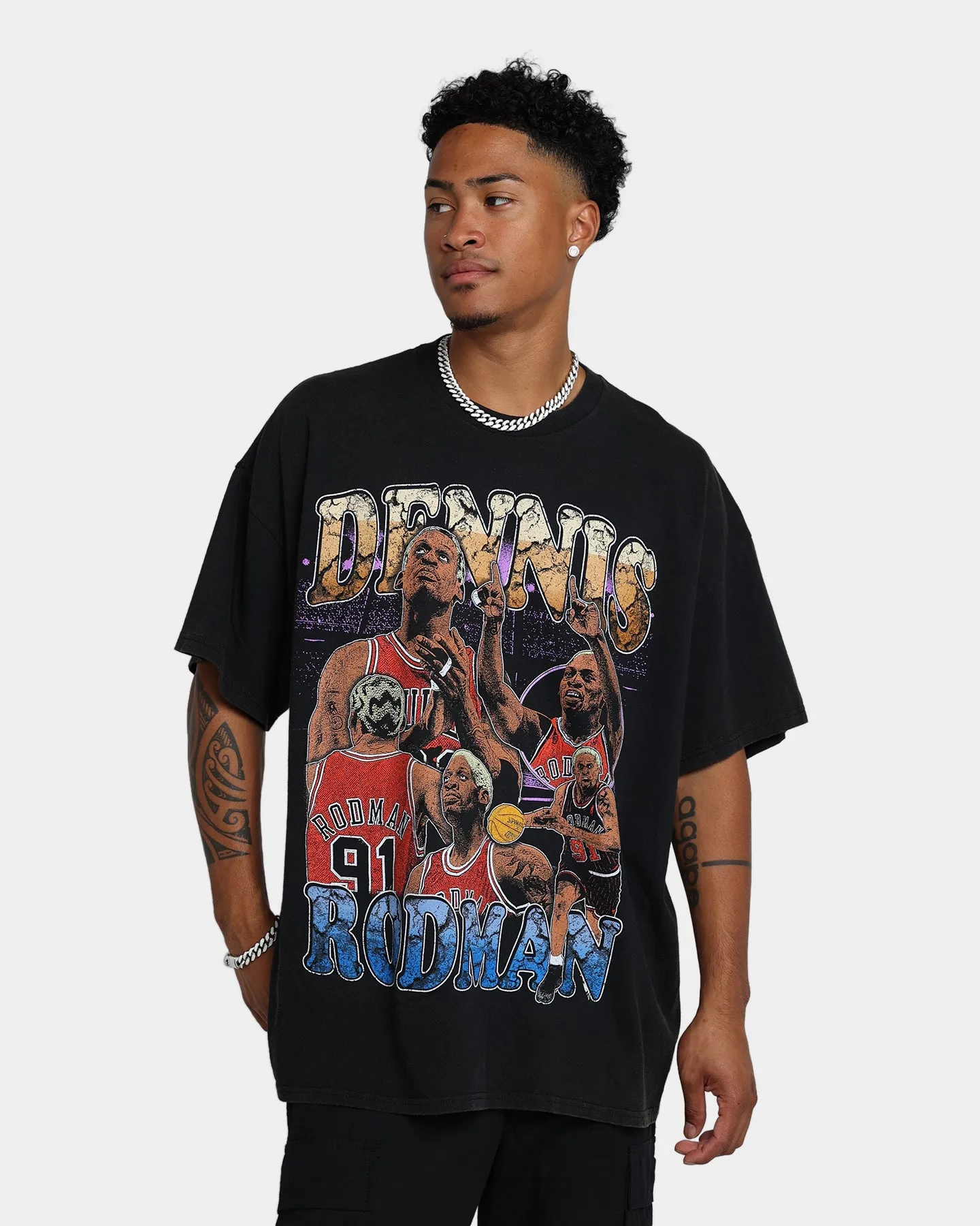Rodman Brand Cartoon Vintage T-Shirt Washed Black sold by Culture Kings