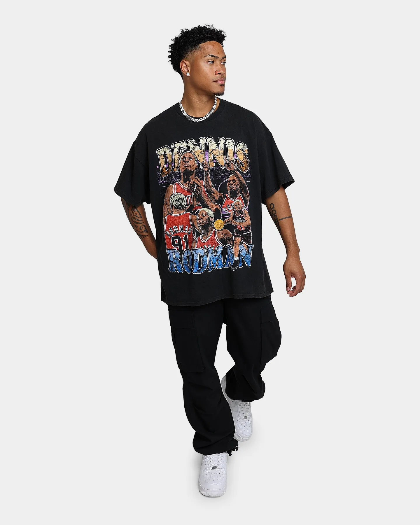 Rodman Brand Cartoon Vintage T-Shirt Washed Black sold by Culture Kings product image thumbnail 2