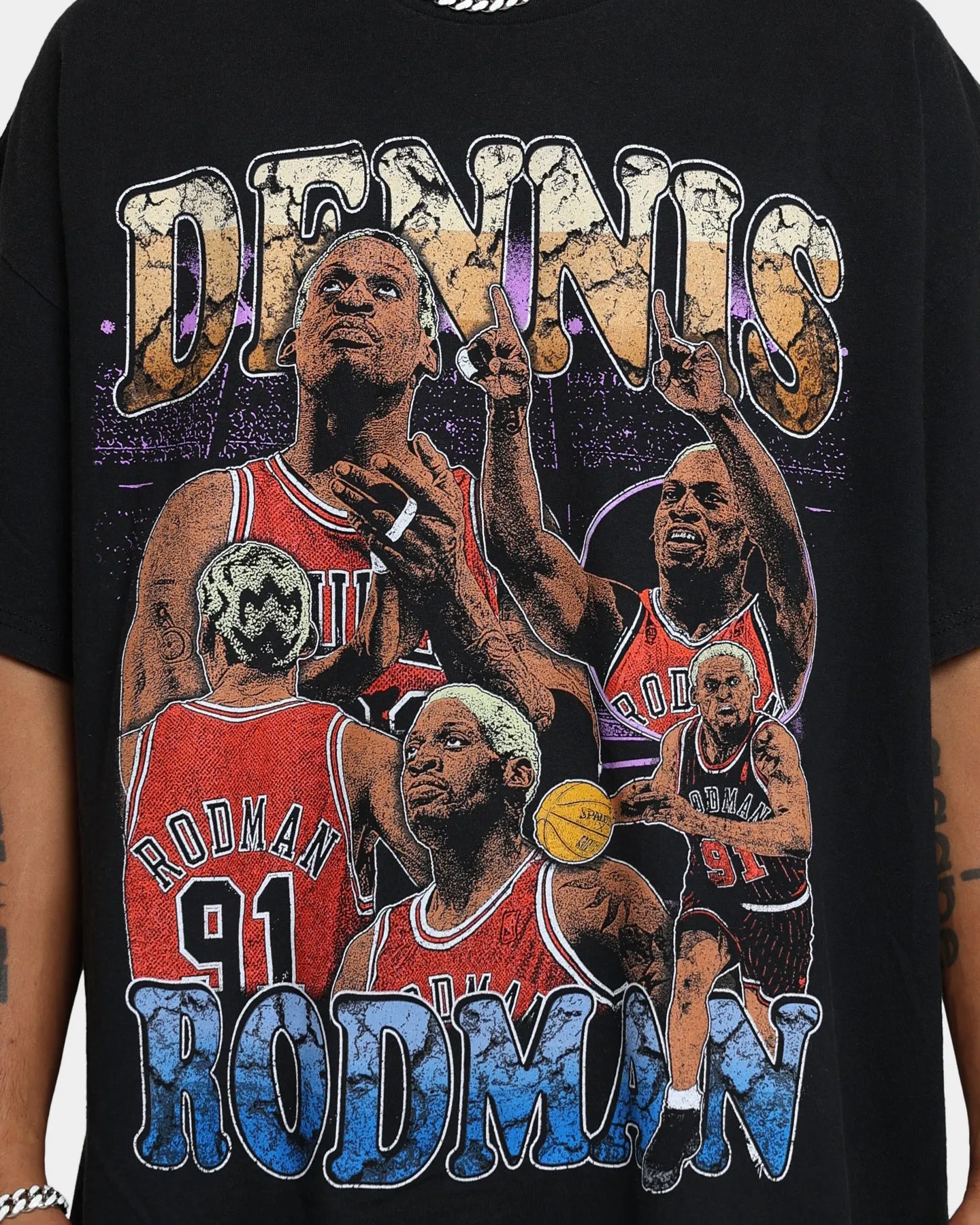Rodman Brand Cartoon Vintage T-Shirt Washed Black sold by Culture Kings product image thumbnail 3