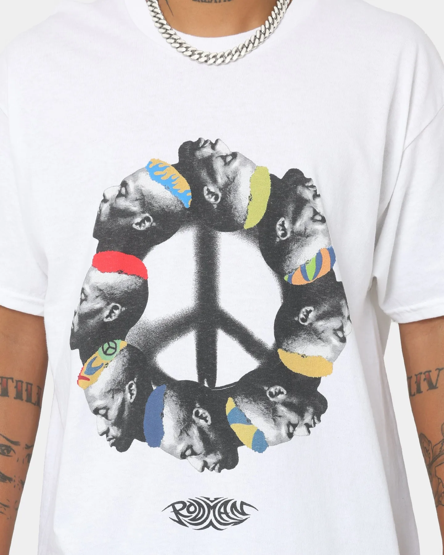 Rodman Brand Peace Head T-Shirt White sold by Culture Kings product image thumbnail 5