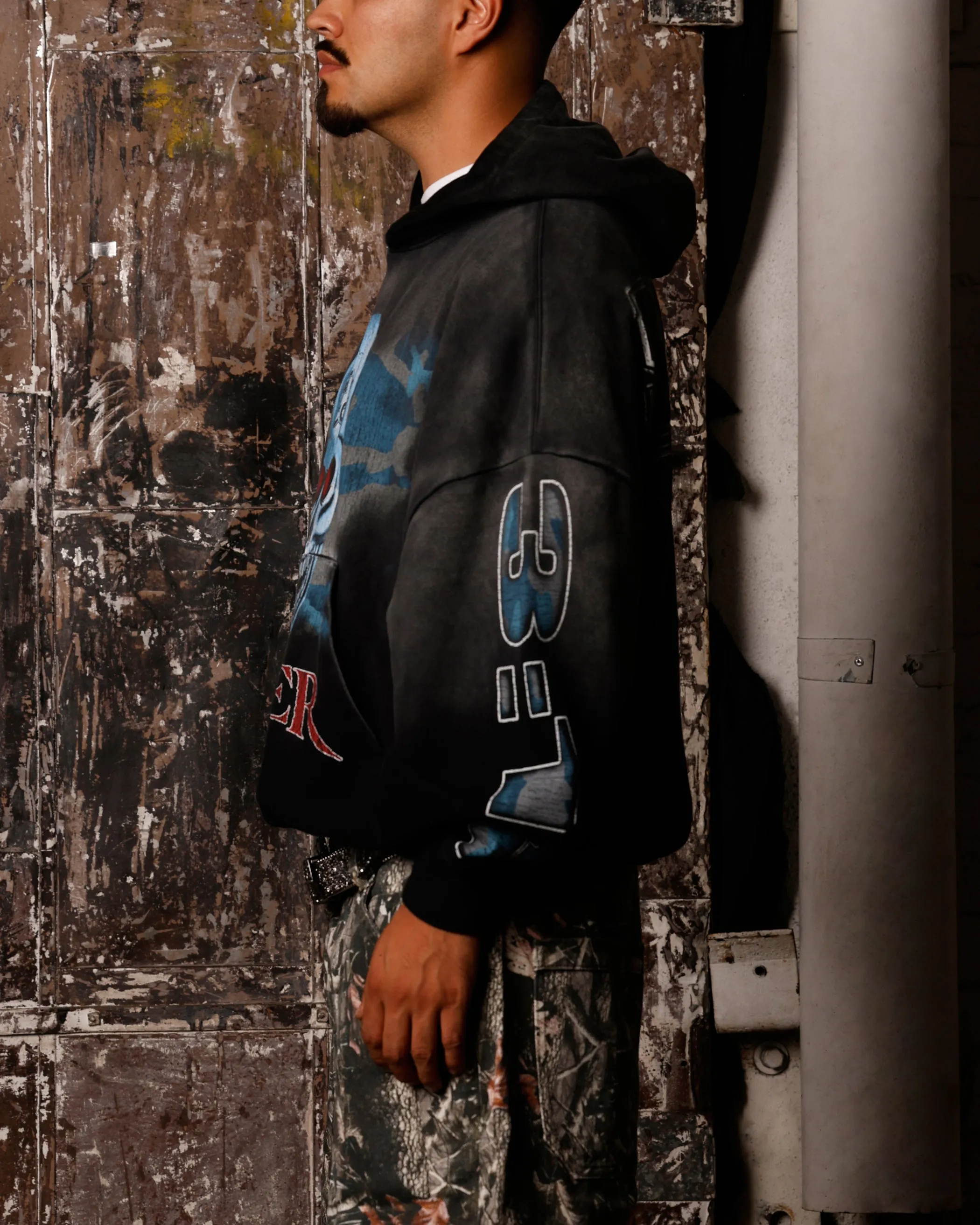 Loiter X WWE Stone Cold Premium Hoodie Vintage Black sold by Culture Kings product image thumbnail 5