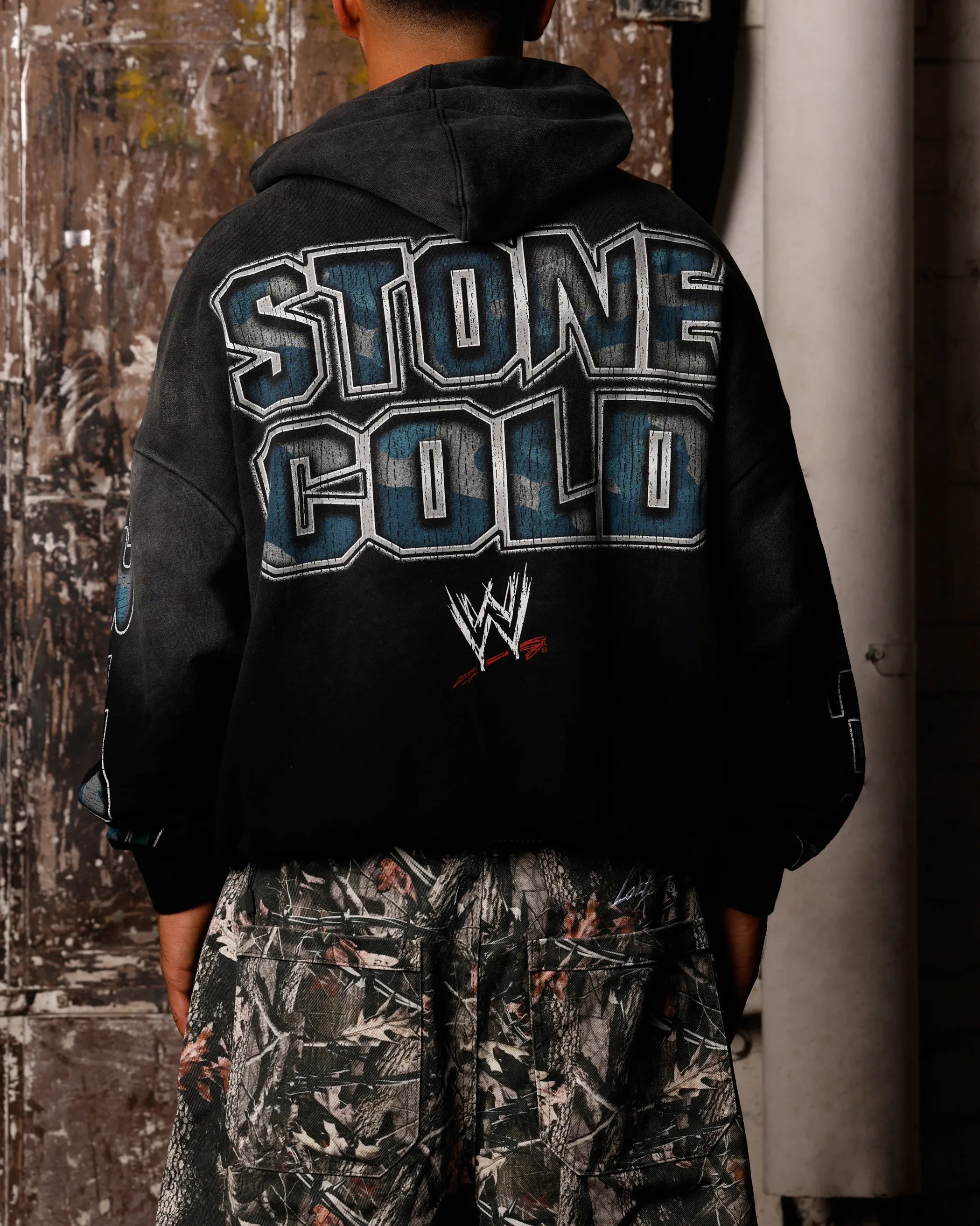 Loiter X WWE Stone Cold Premium Hoodie Vintage Black sold by Culture Kings product image thumbnail 2