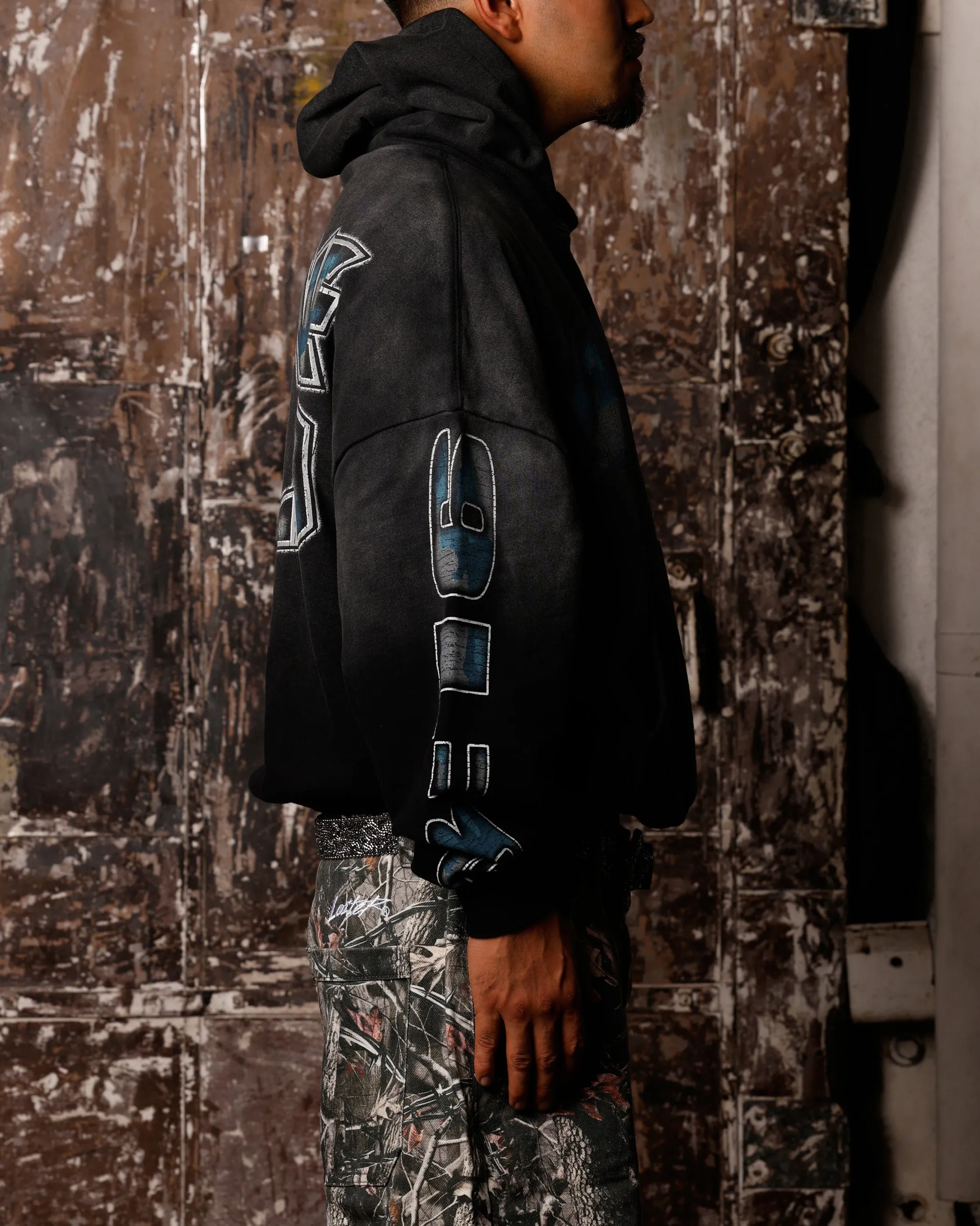 Loiter X WWE Stone Cold Premium Hoodie Vintage Black sold by Culture Kings product image thumbnail 4