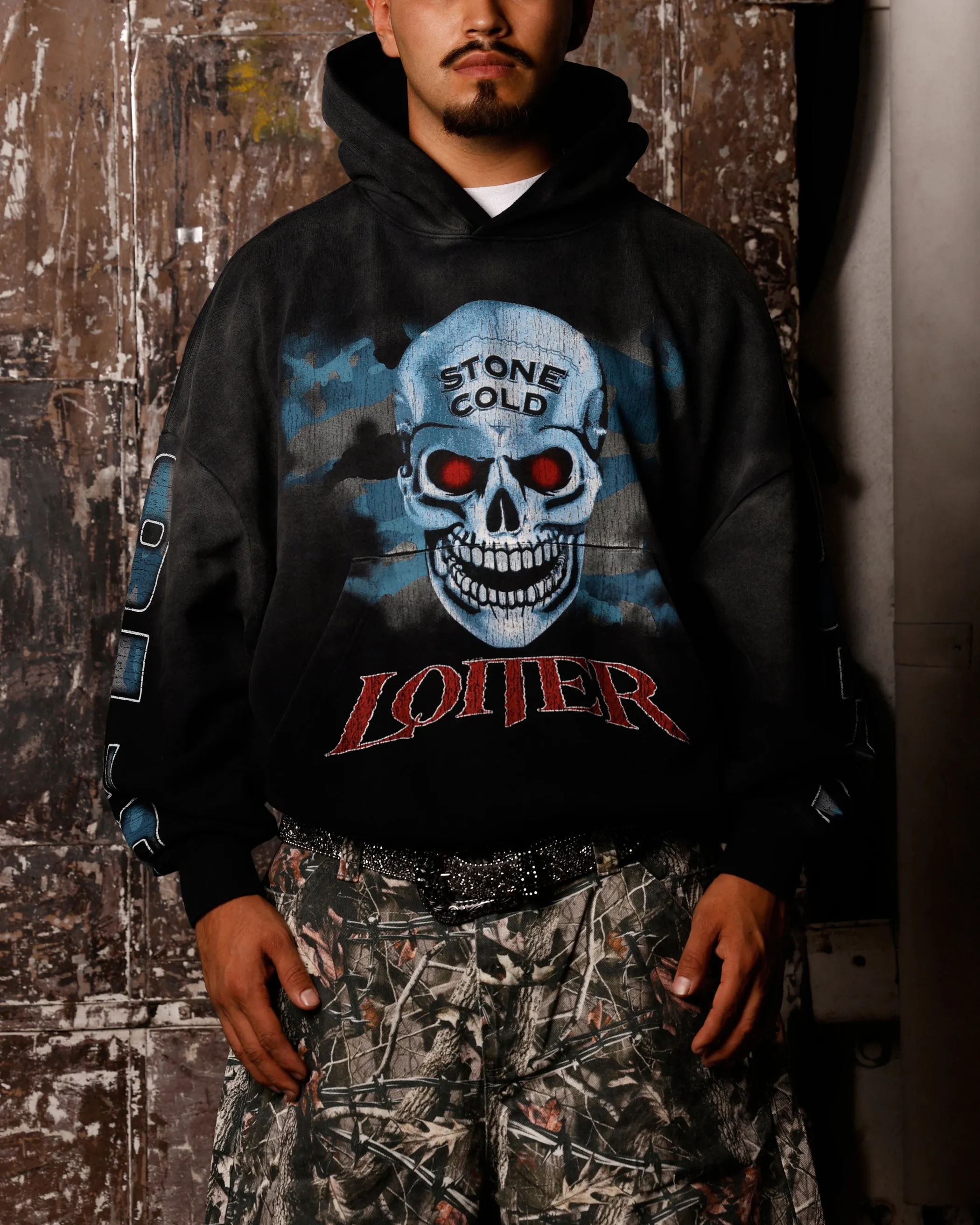 Loiter X WWE Stone Cold Premium Hoodie Vintage Black sold by Culture Kings