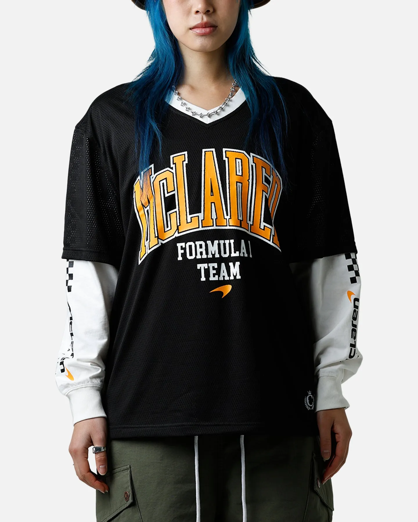 We Are The Wild Collective X Women's Mclaren 'Vegas Grad Prix 2024' Mesh Long Sleeve Jersey Black sold by Culture Kings