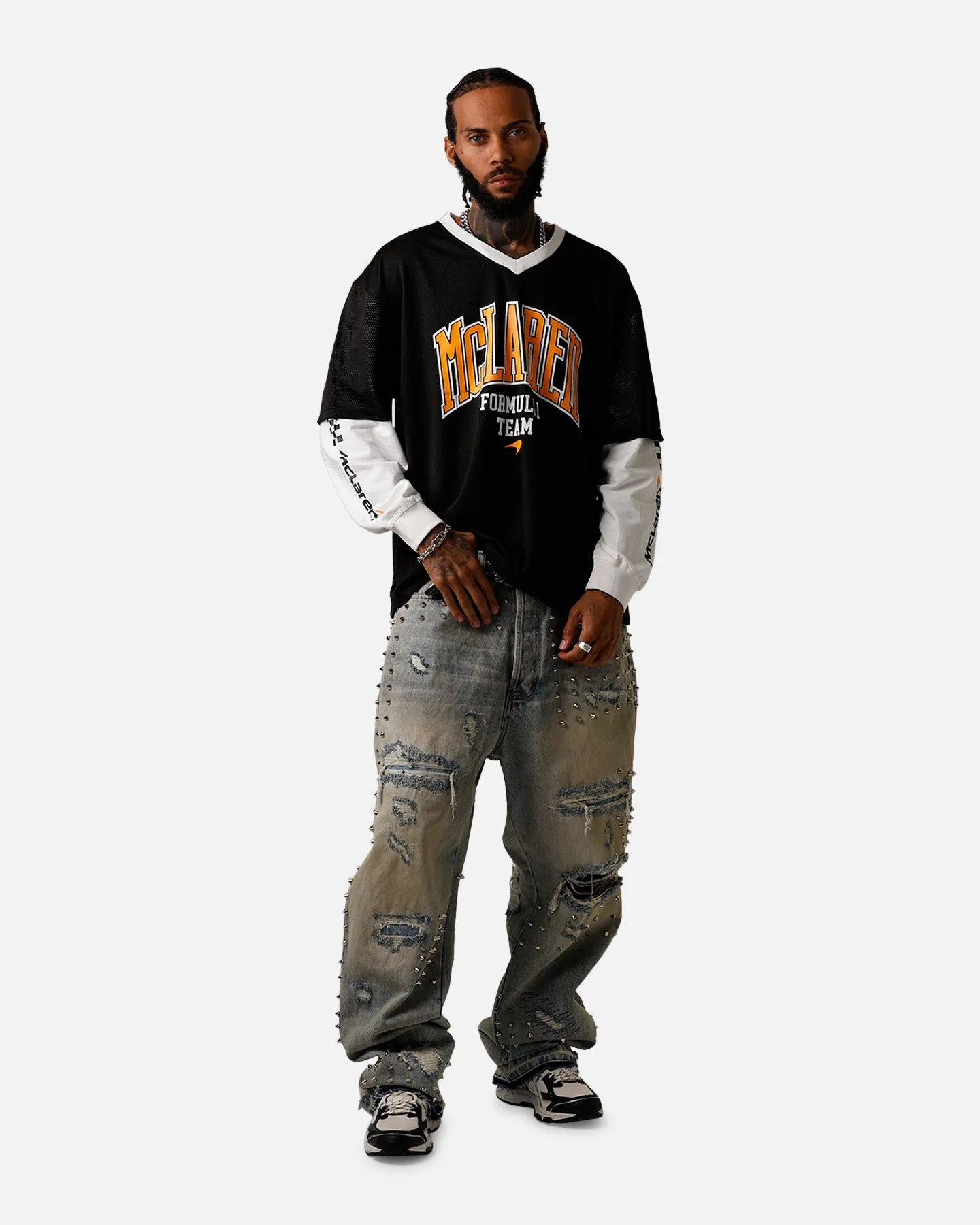 We Are The Wild Collective X Women's Mclaren 'Vegas Grad Prix 2024' Mesh Long Sleeve Jersey Black sold by Culture Kings product image thumbnail 4