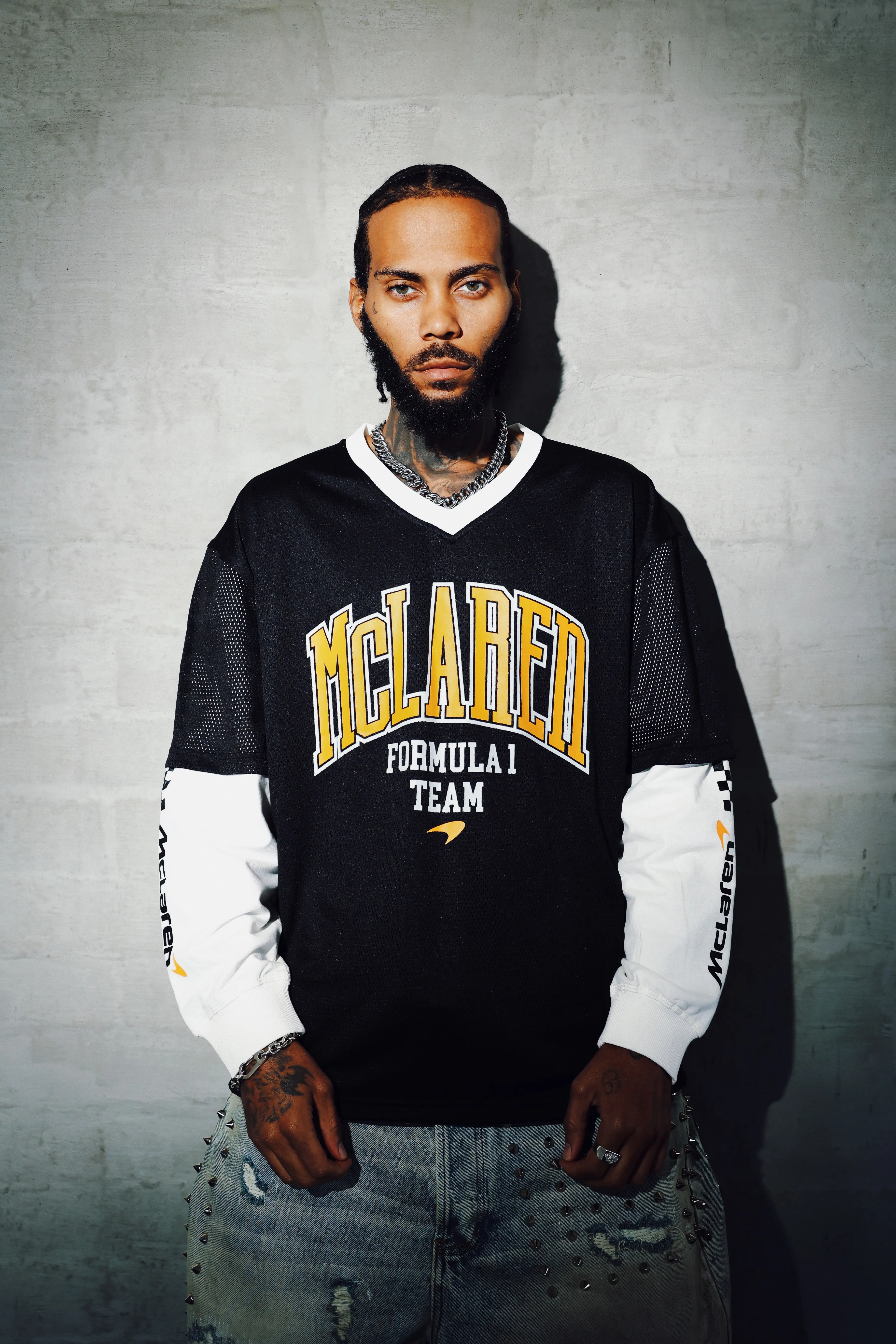 We Are The Wild Collective X Women's Mclaren 'Vegas Grad Prix 2024' Mesh Long Sleeve Jersey Black sold by Culture Kings product image thumbnail 3