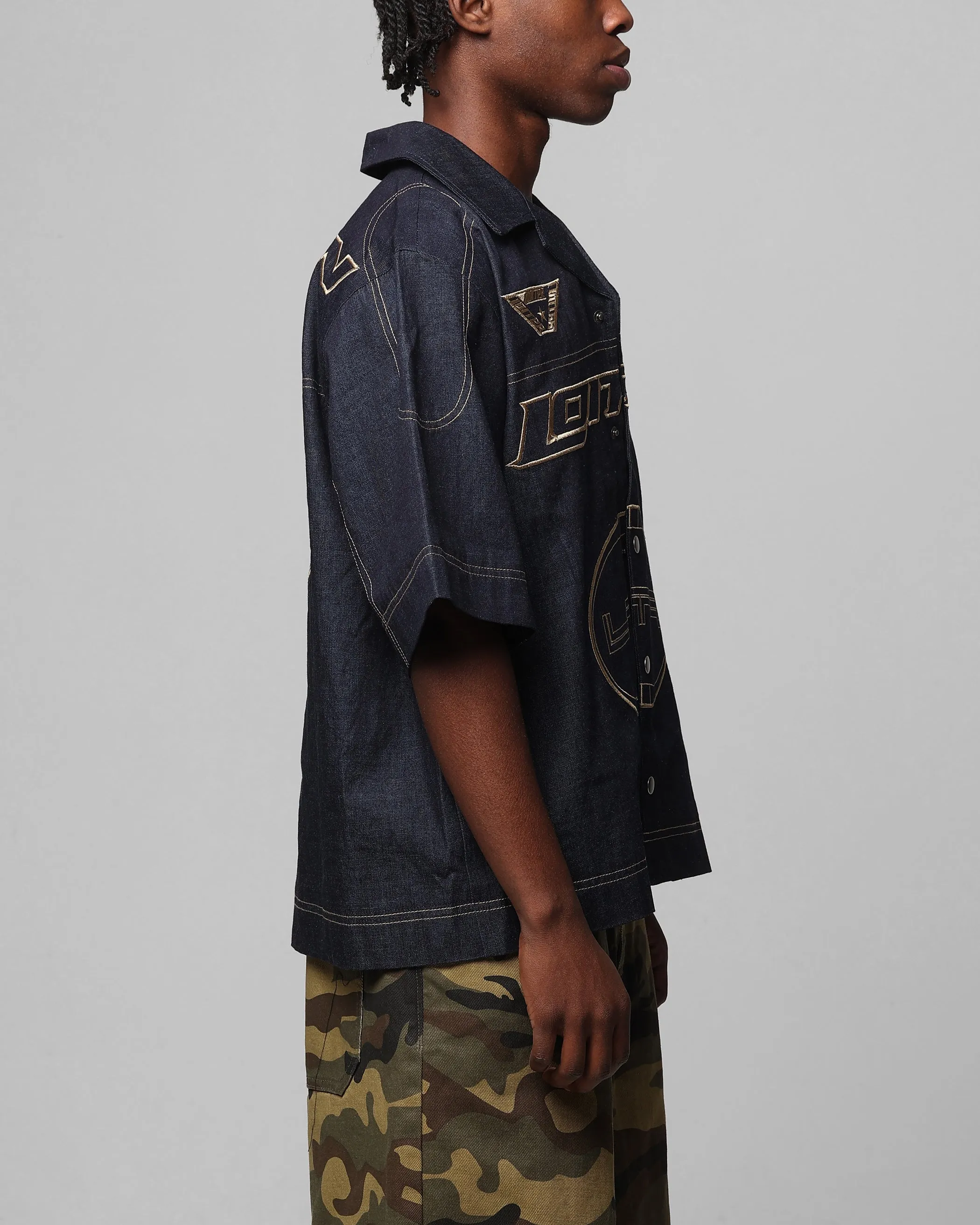 Loiter Motor Denim Button Up Shirt Indigo sold by Culture Kings product image thumbnail 5