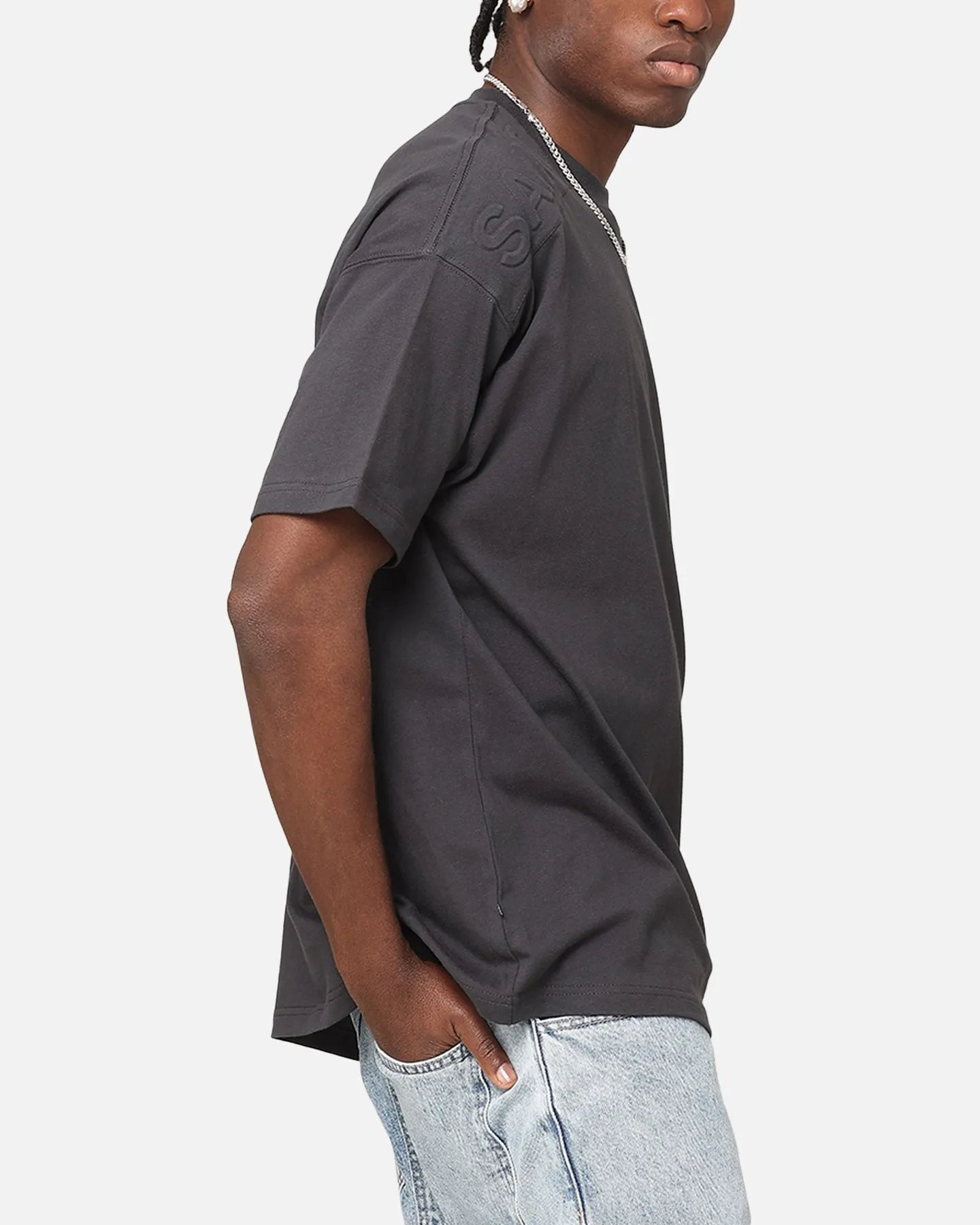 Saint Morta Emboss Boxy T-Shirt Dark Grey sold by Culture Kings product image thumbnail 4