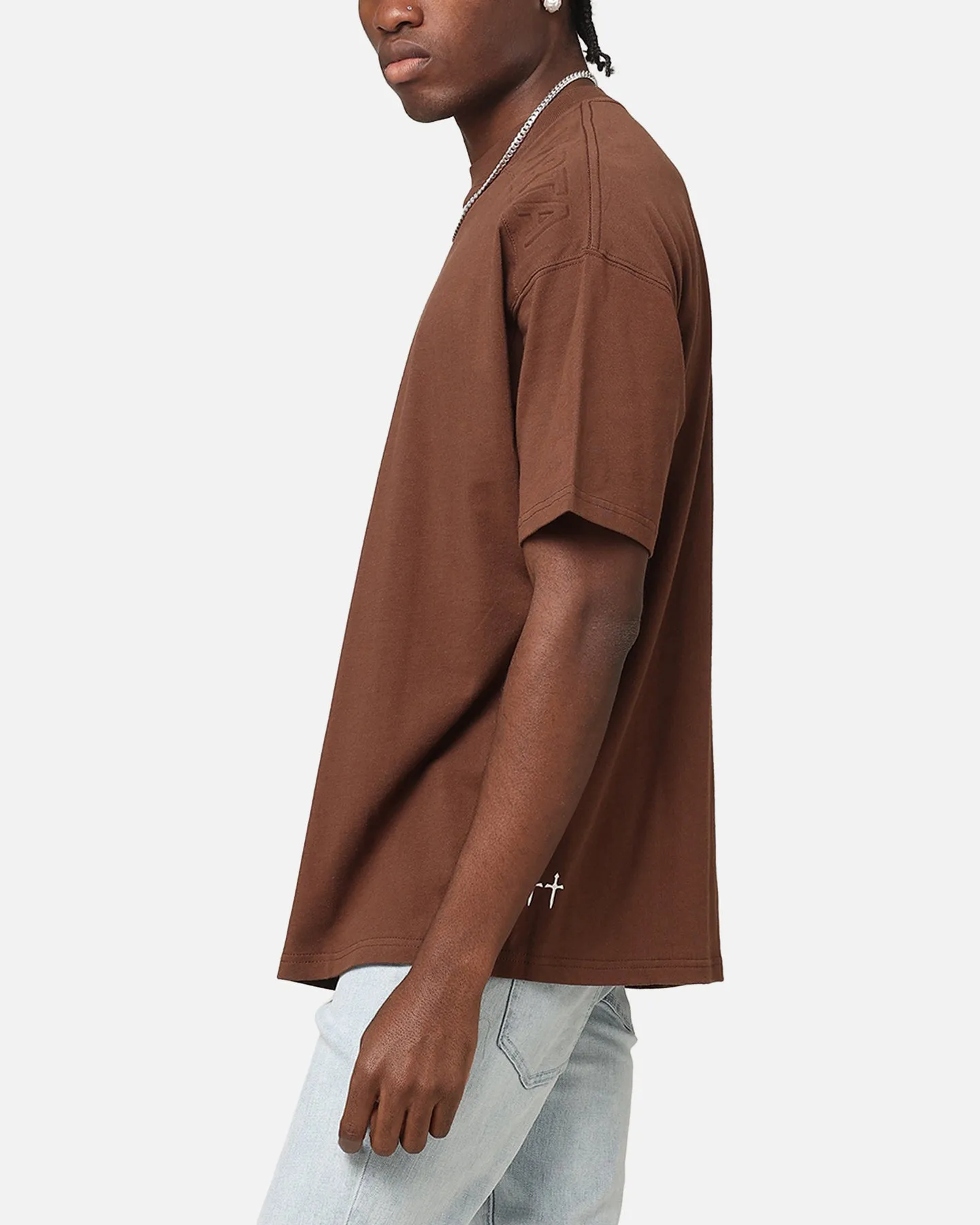 Saint Morta Emboss Boxy T-Shirt Dark Brown sold by Culture Kings product image thumbnail 4