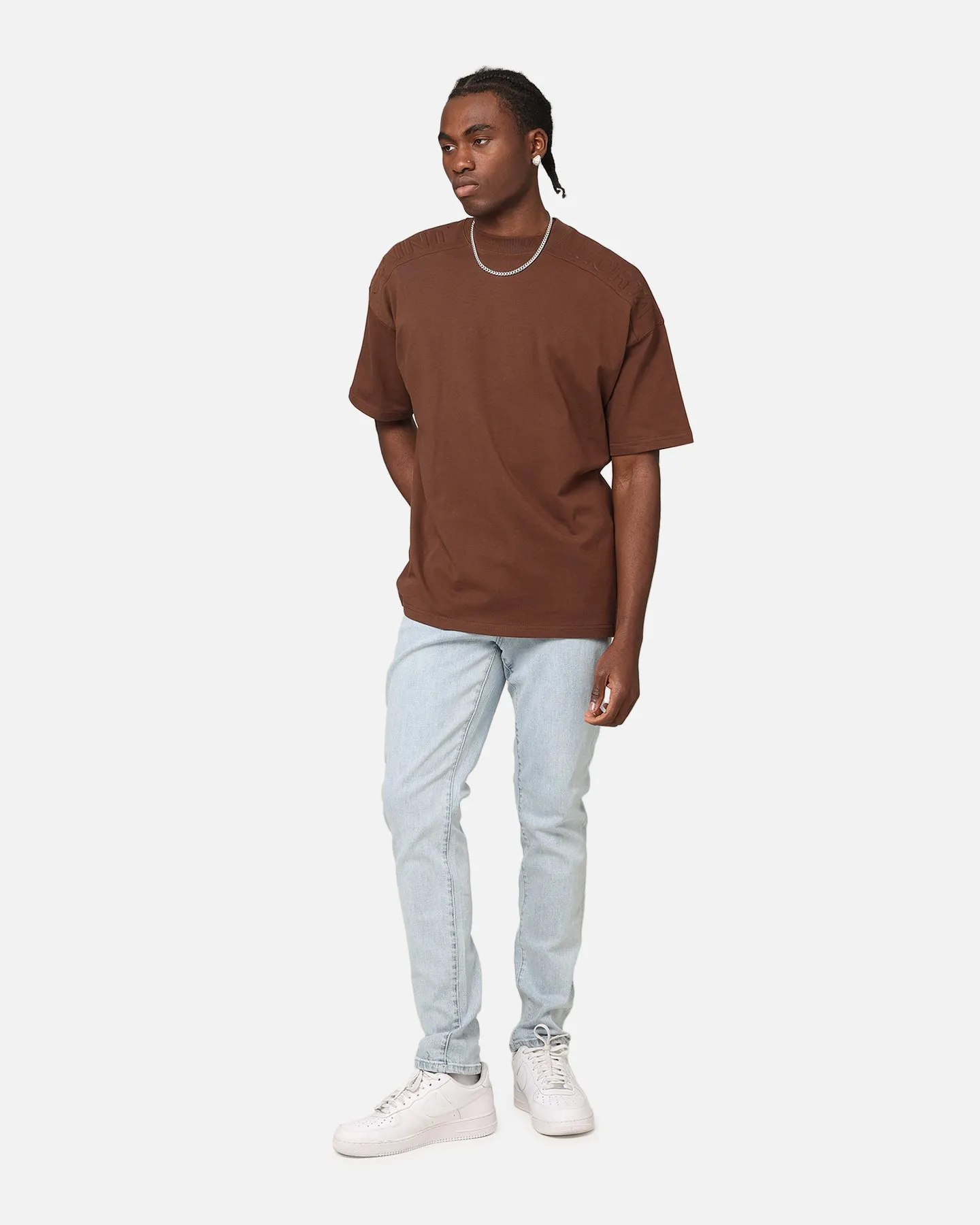 Saint Morta Emboss Boxy T-Shirt Dark Brown sold by Culture Kings