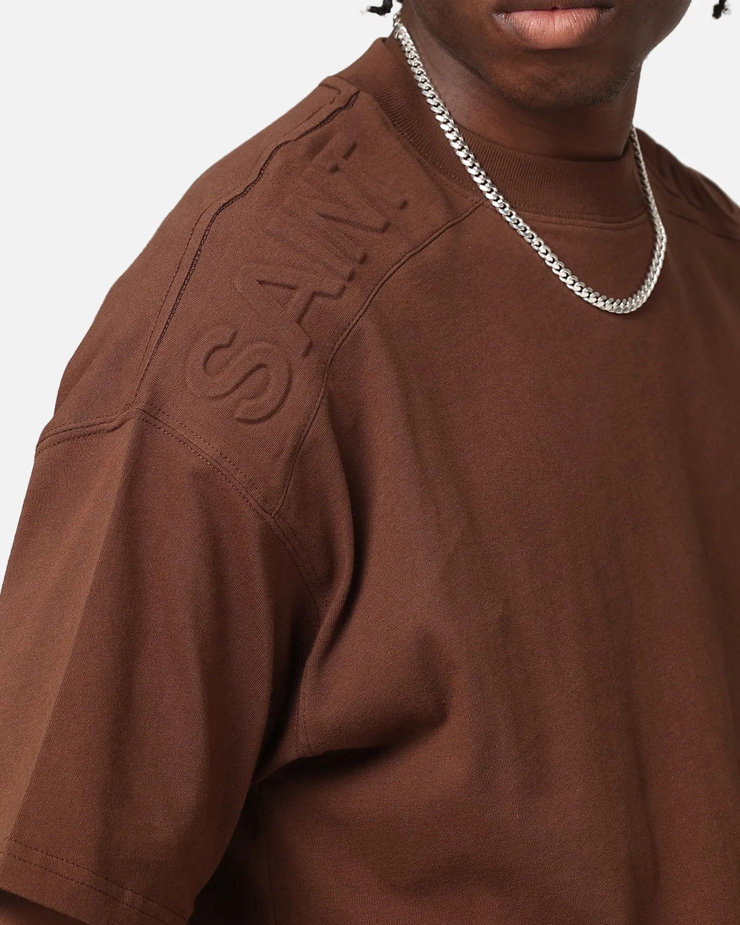 Saint Morta Emboss Boxy T-Shirt Dark Brown sold by Culture Kings product image thumbnail 5