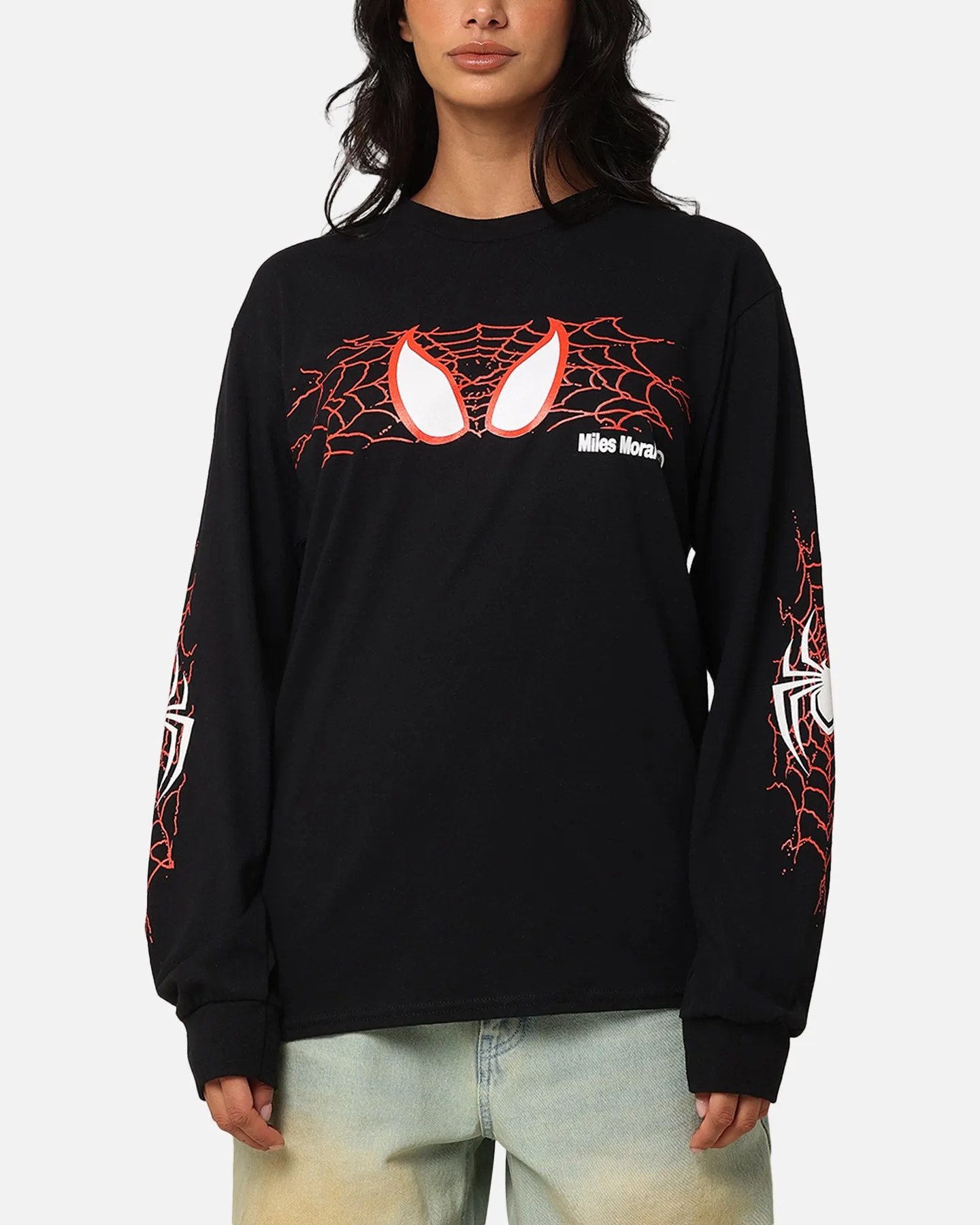 Goat Crew Marvel Spider-Man Y2K Miles Long Sleeve T-Shirt Black sold by Culture Kings
