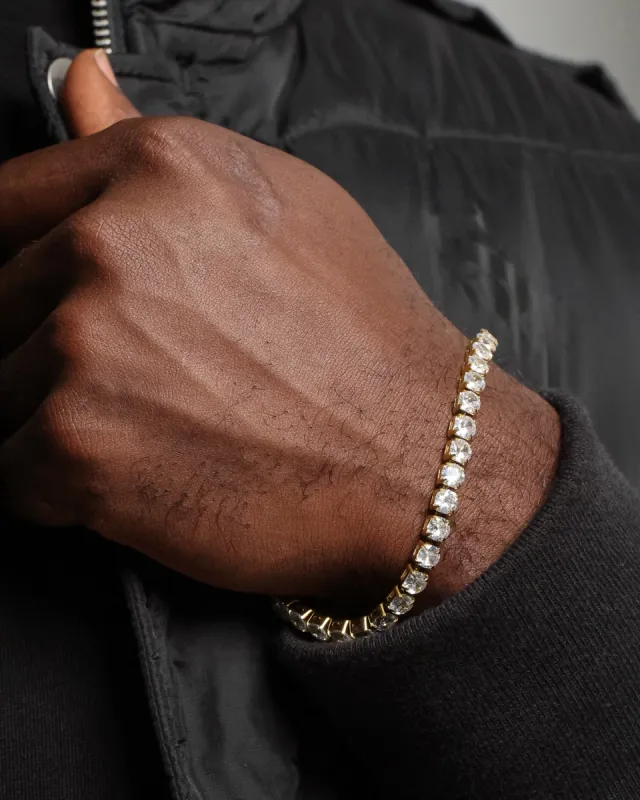 NXS Round Cut Tennis Bracelet Iced Gold sold by Culture Kings