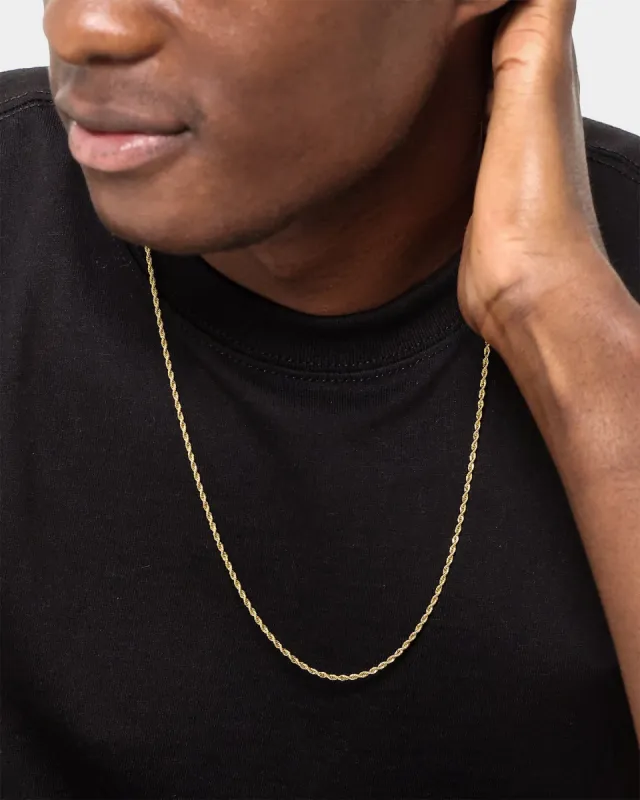 NXS 2mm Rope Necklace Gold sold by Culture Kings