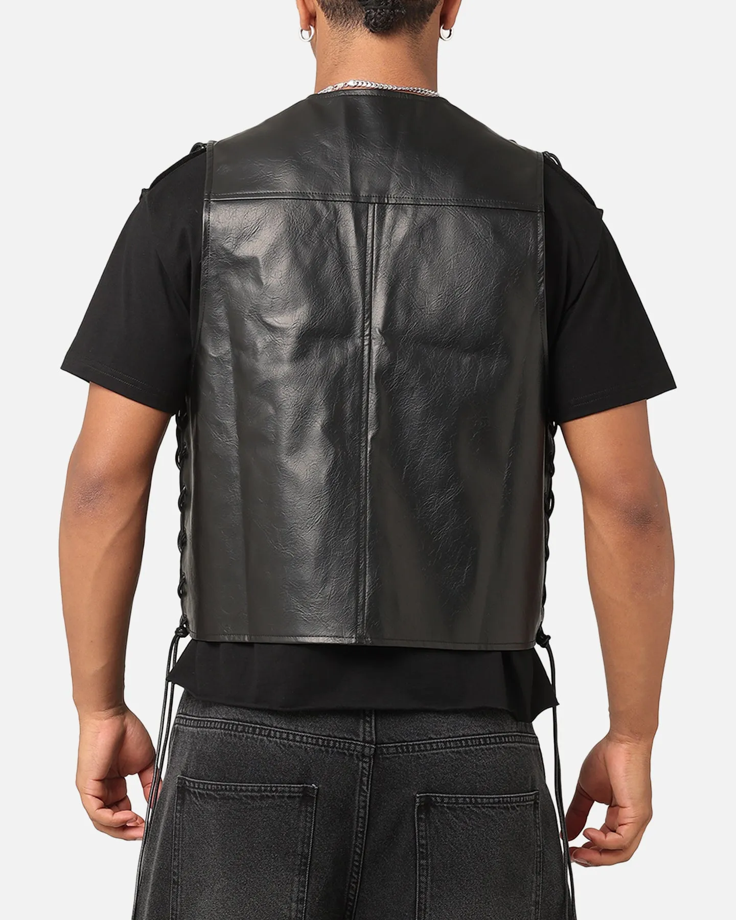 XXIII Tied Up PU Leather Vest Black sold by Culture Kings product image thumbnail 3